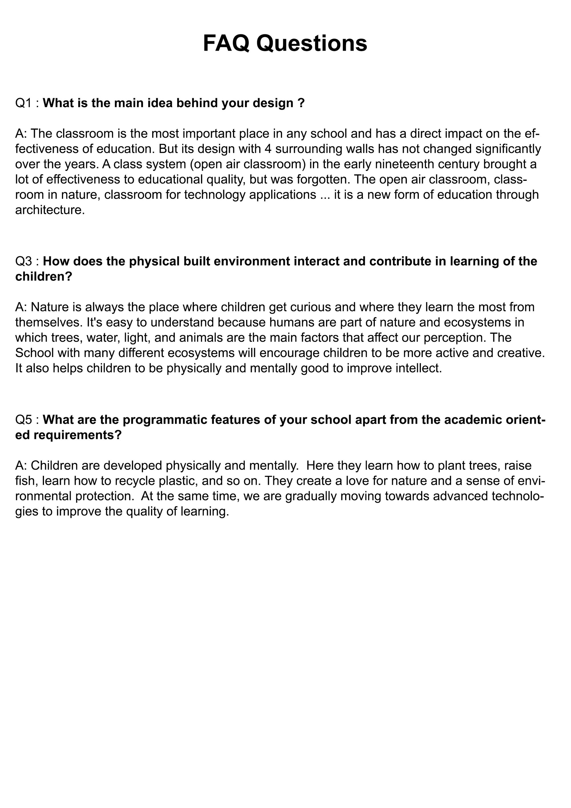 FAQ quetions