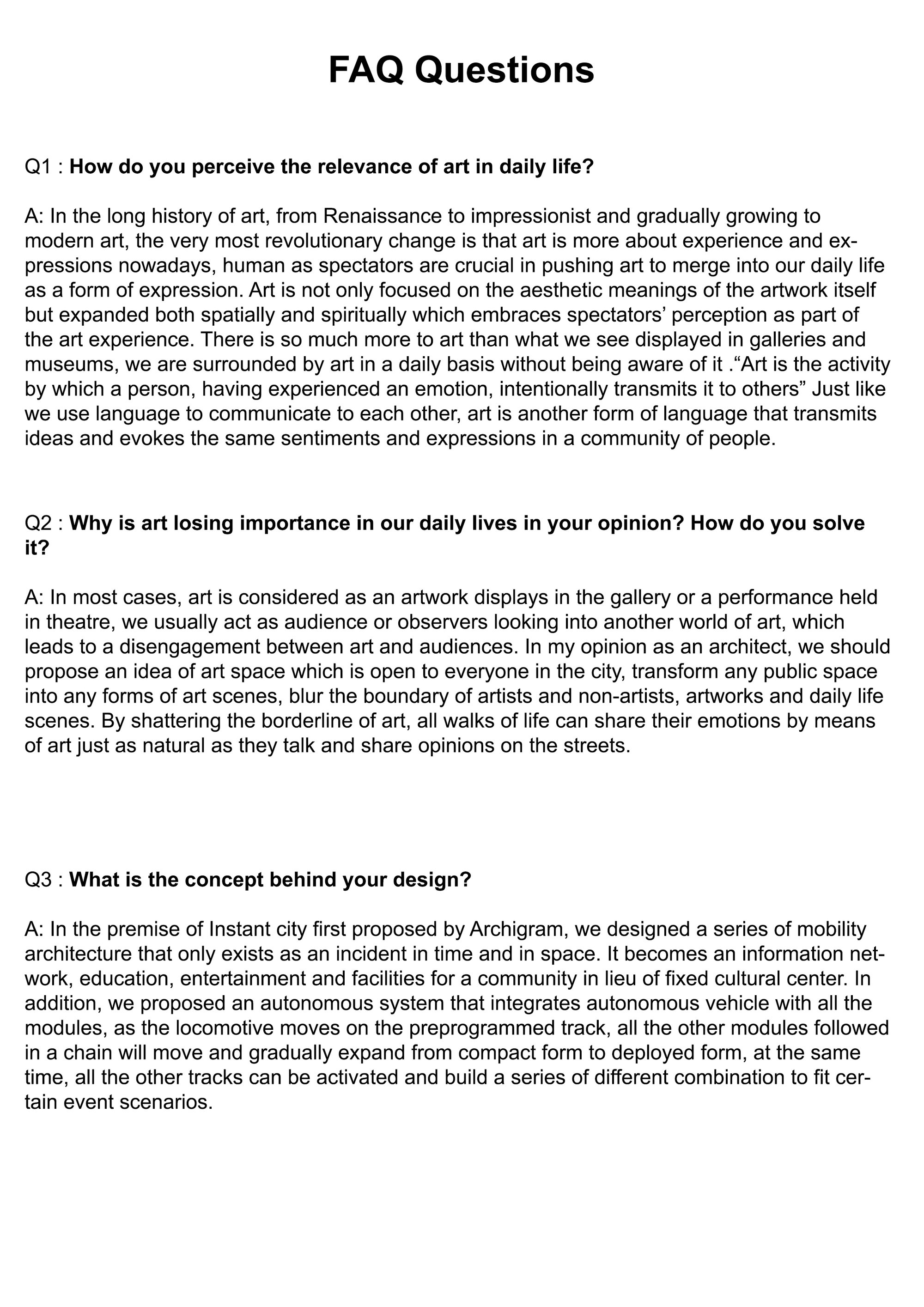 FAQ - page 1