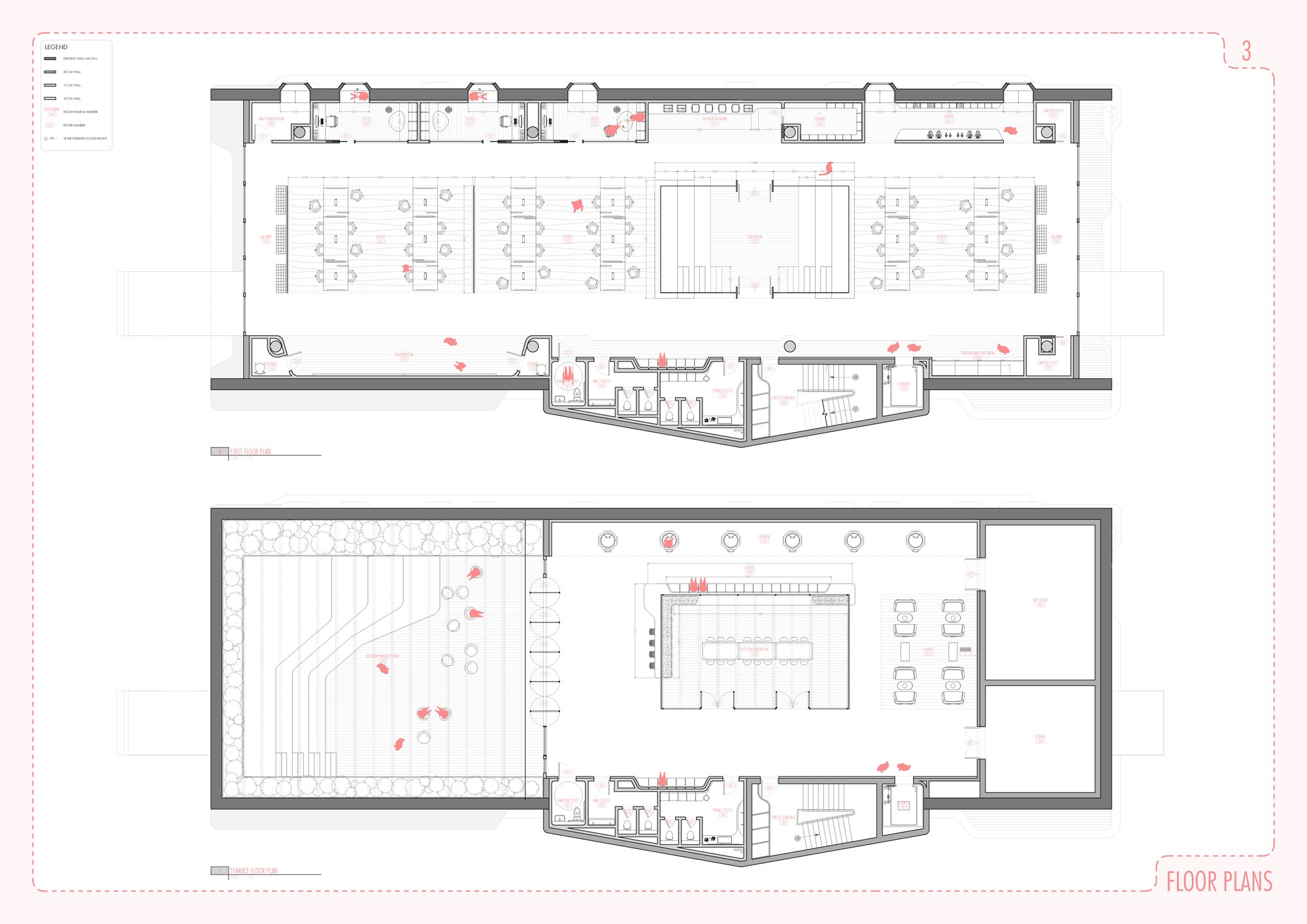 First Floor and Terrace Floor Plan