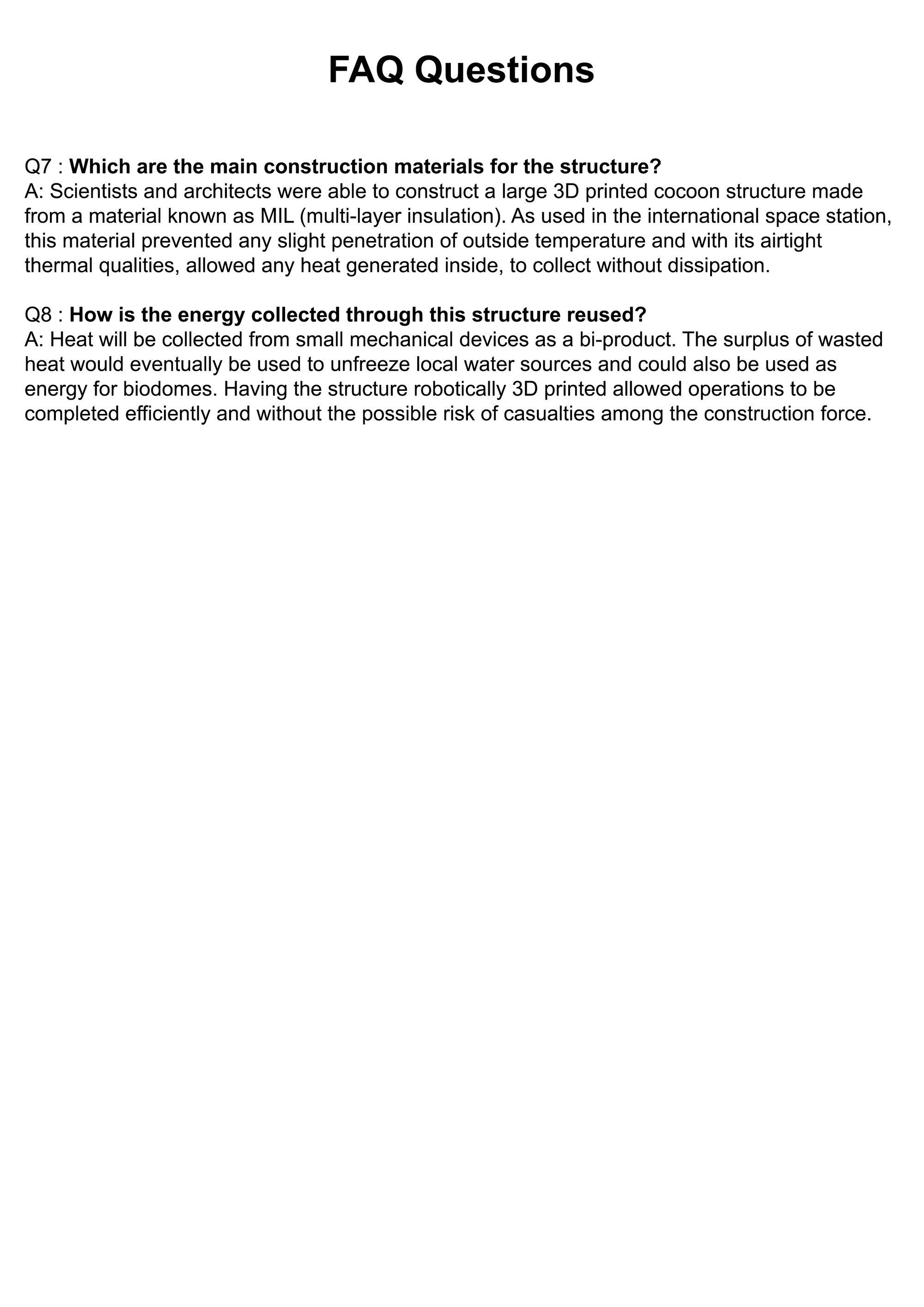 FAQ Answers - cont.