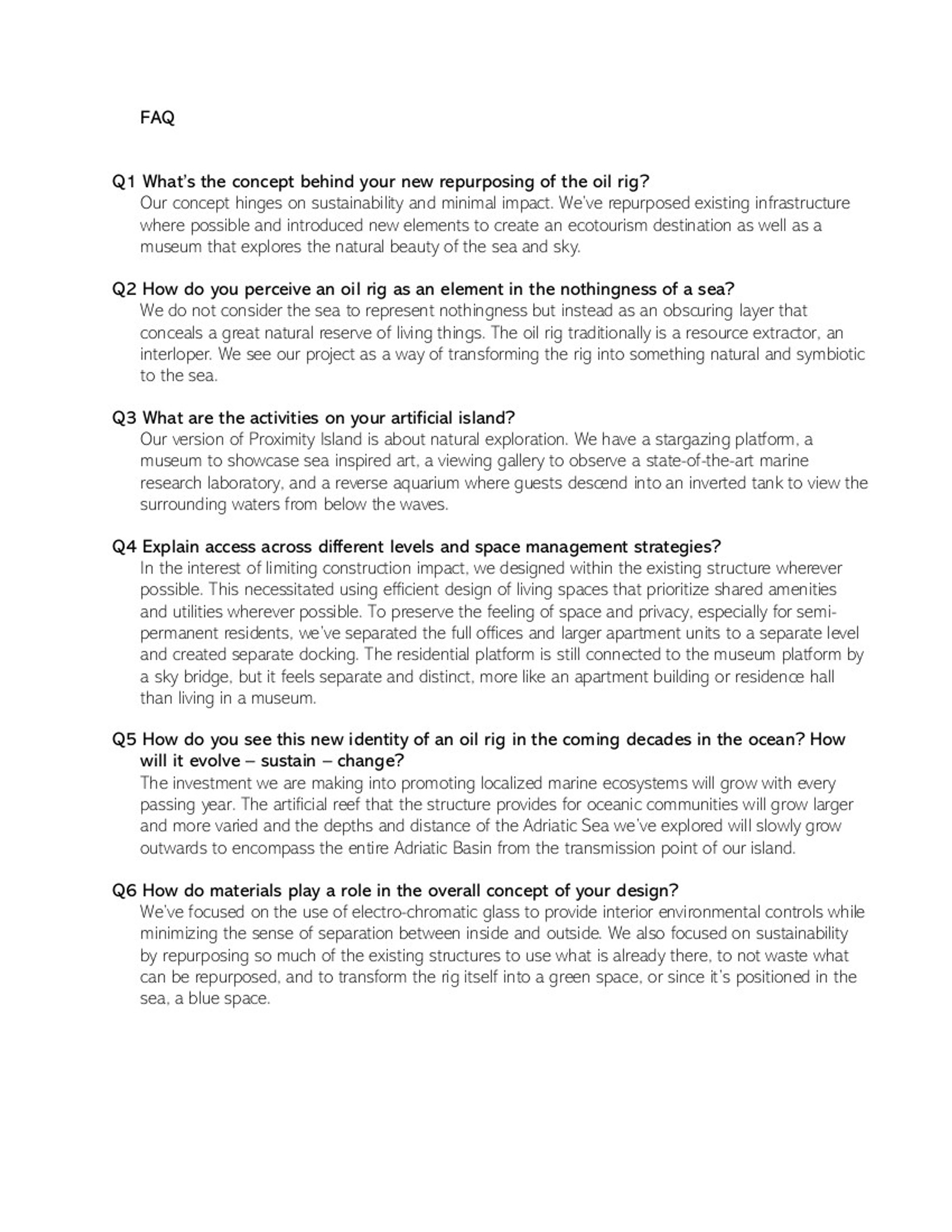 FAQ's
