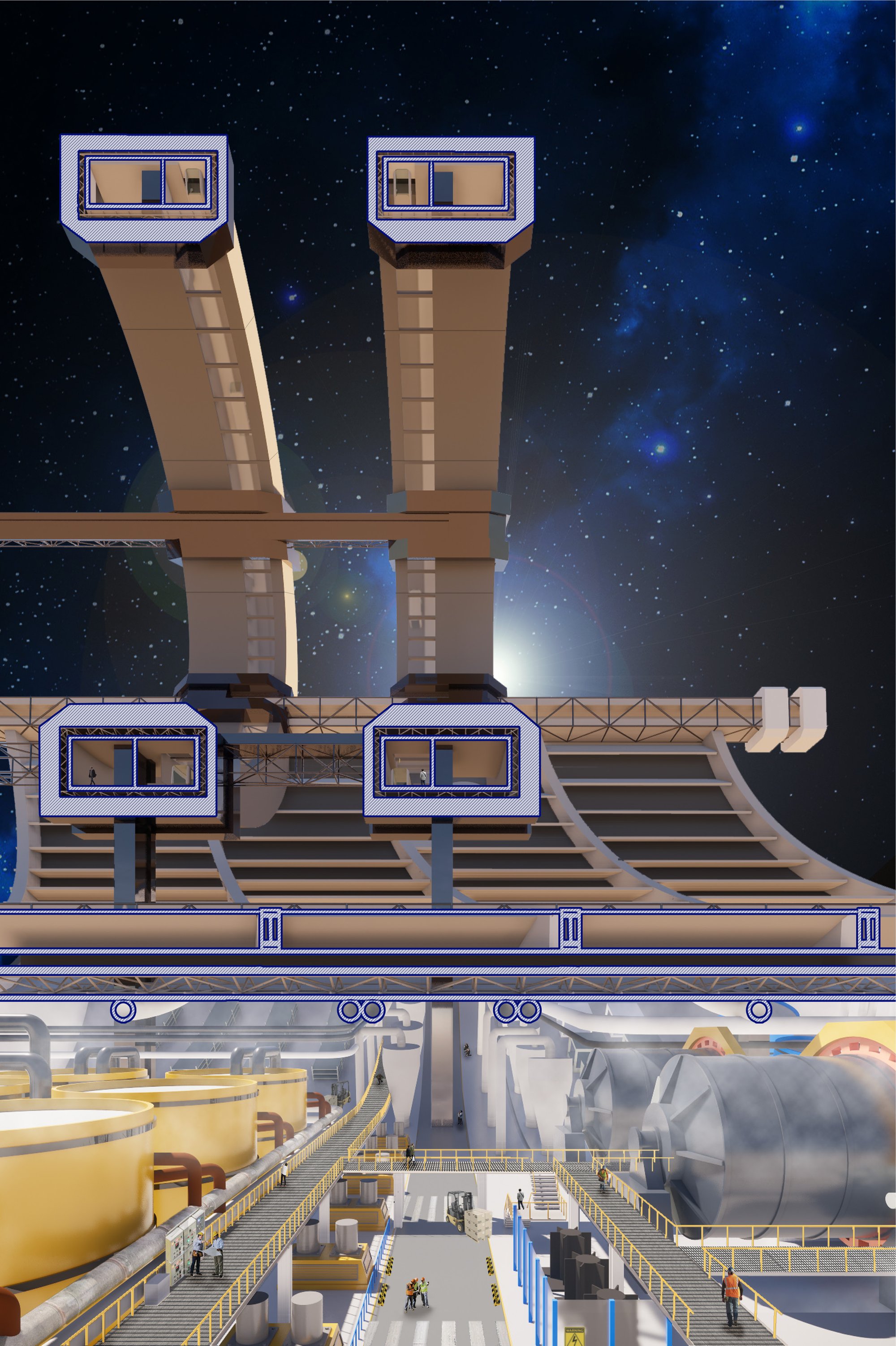 WORK WING - SECTION PERSPECTIVE