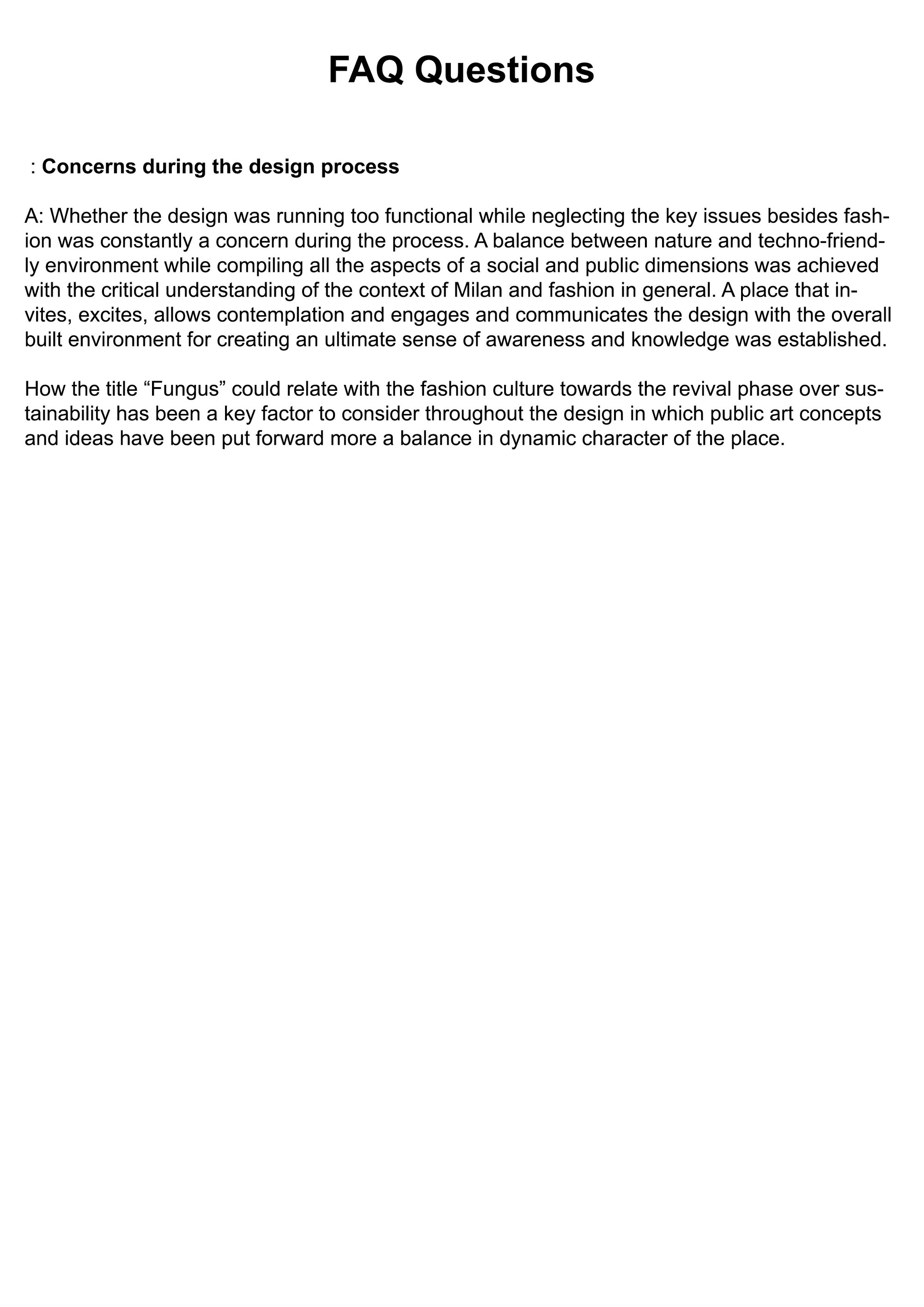 FAQ answers 3