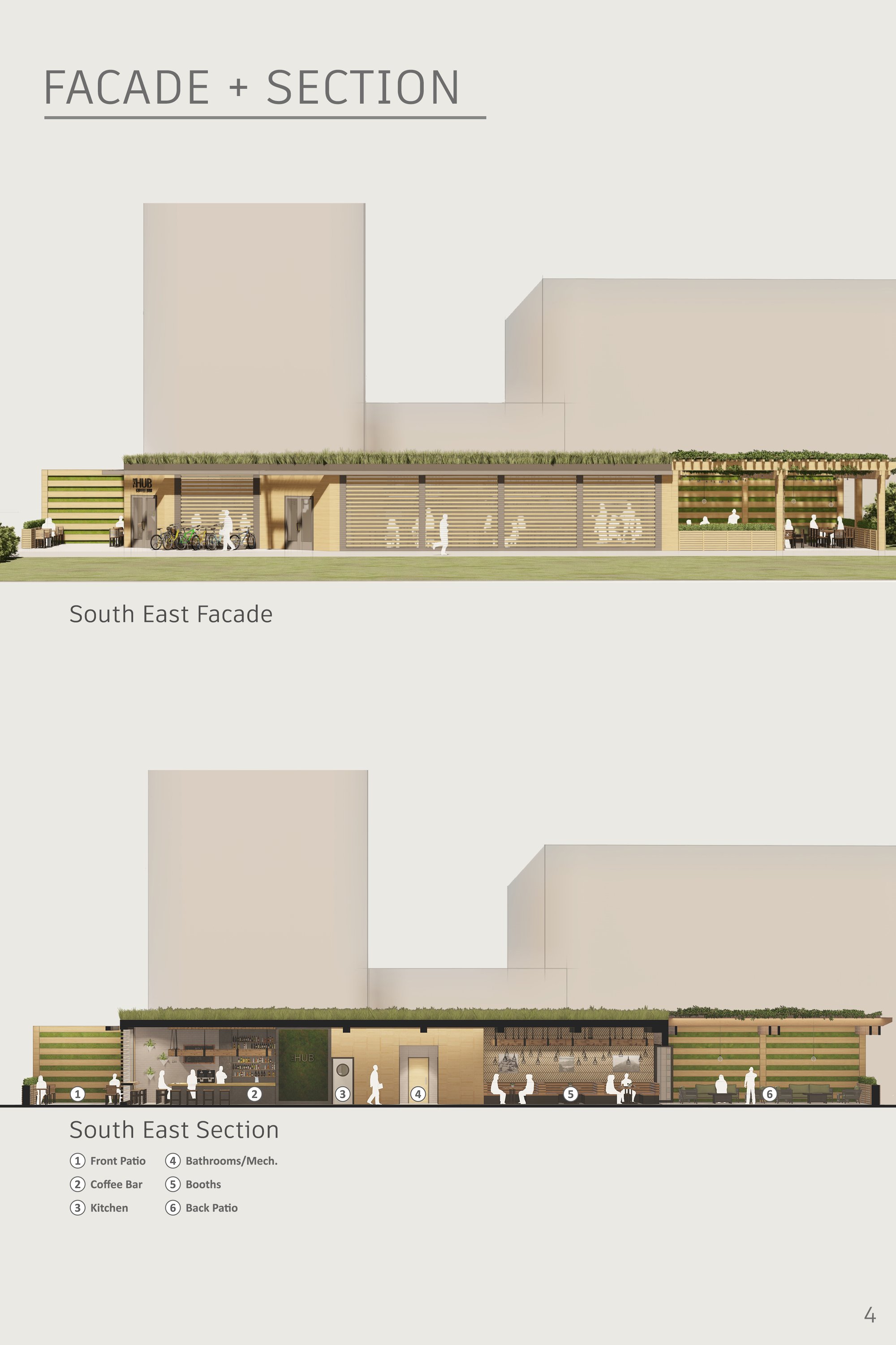 Board 4 - Facade and Section