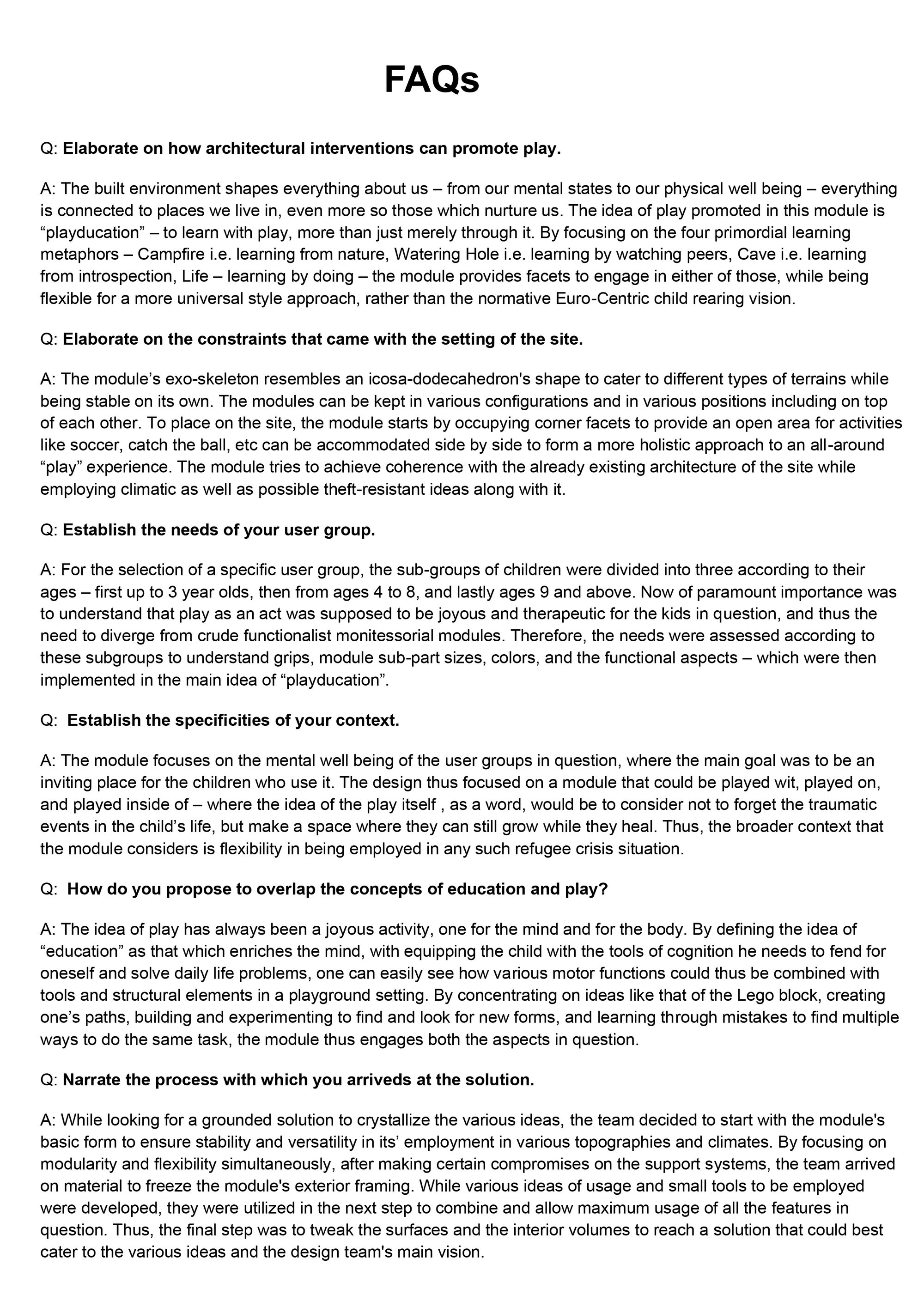 FAQs