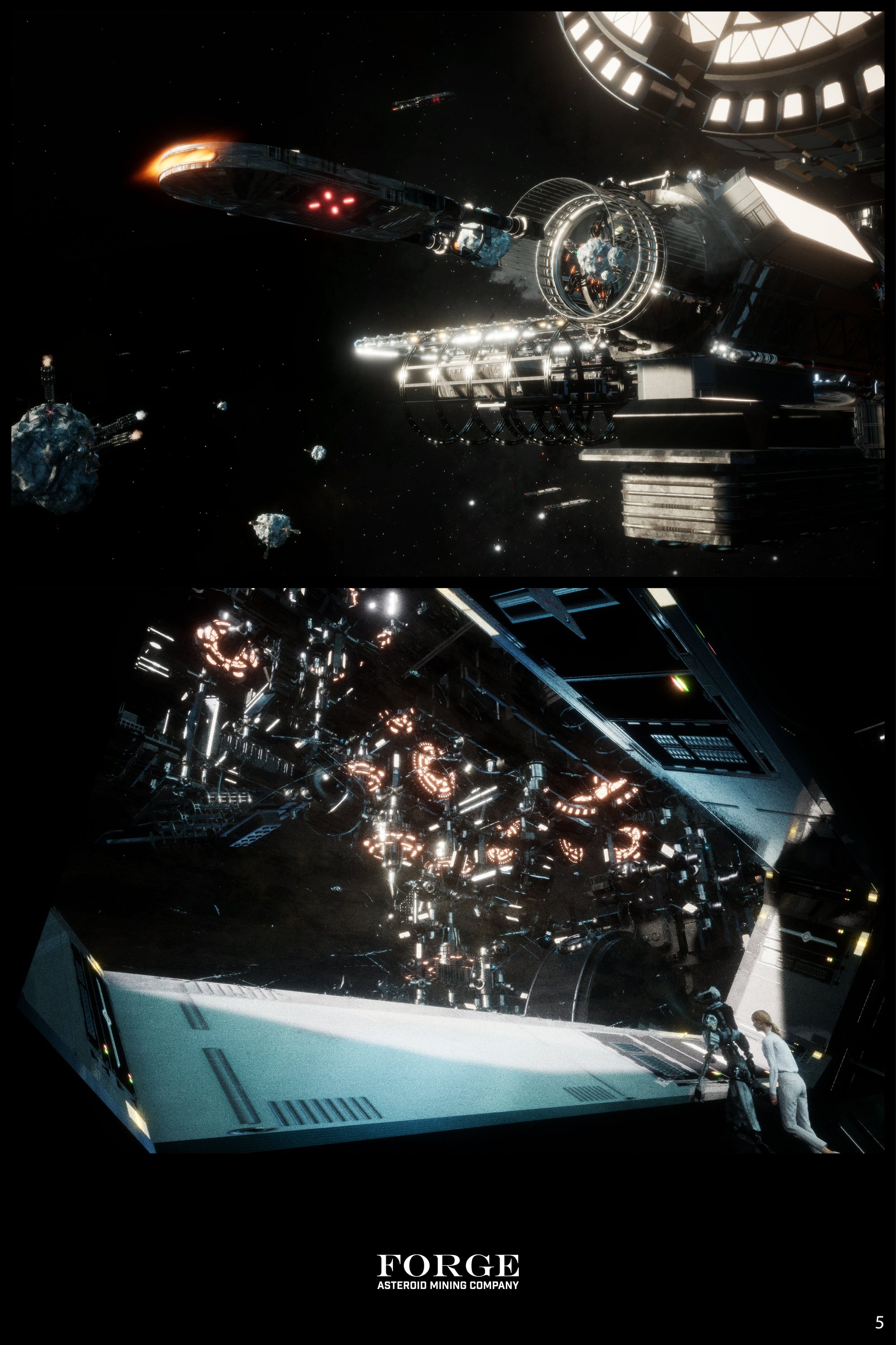 Asteroid material dropoff