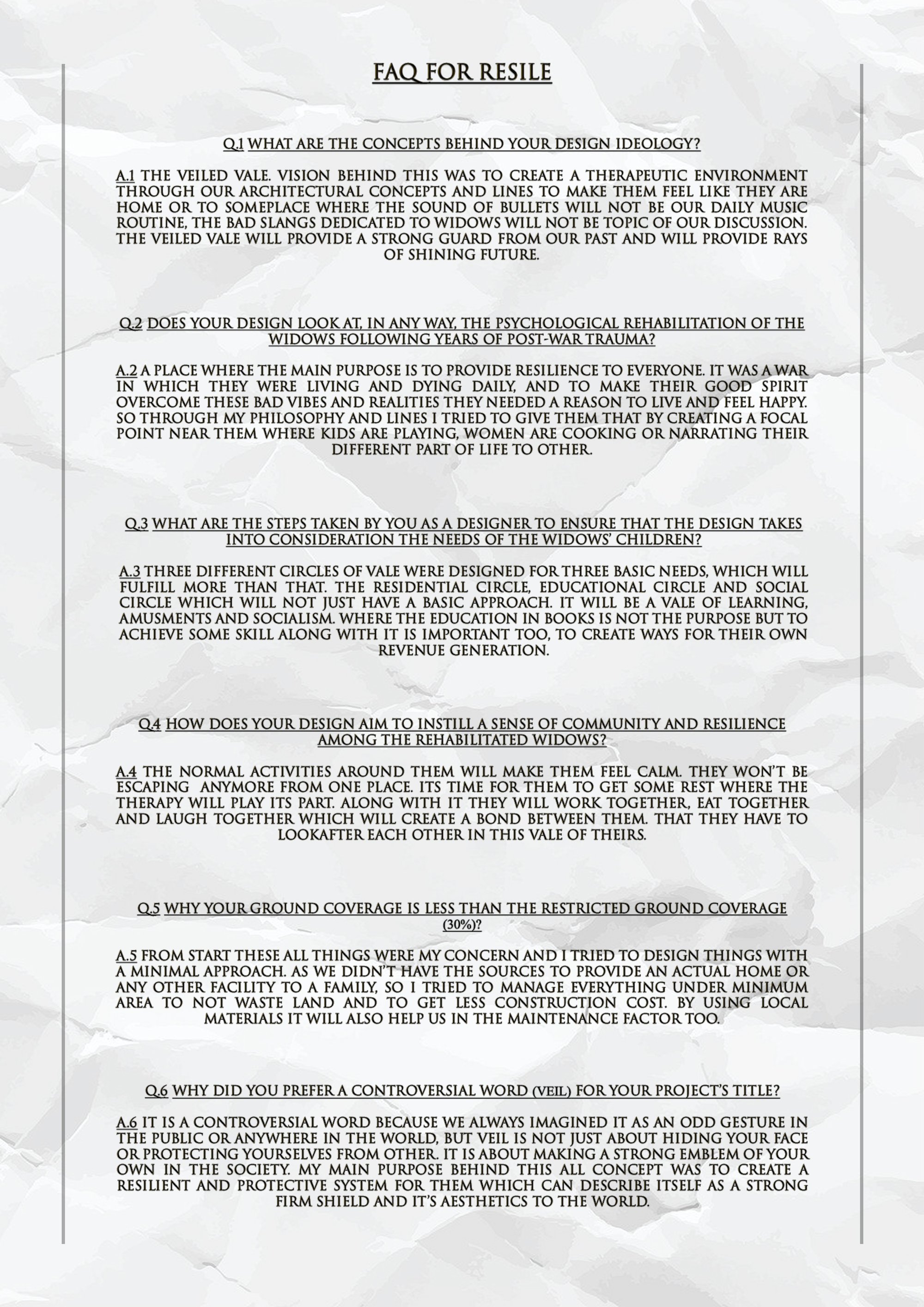 RESILE FAQ
