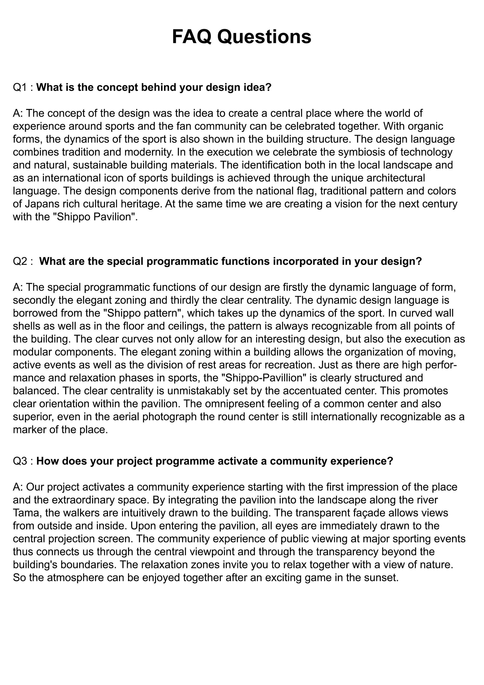 FAQ Questions 1-3