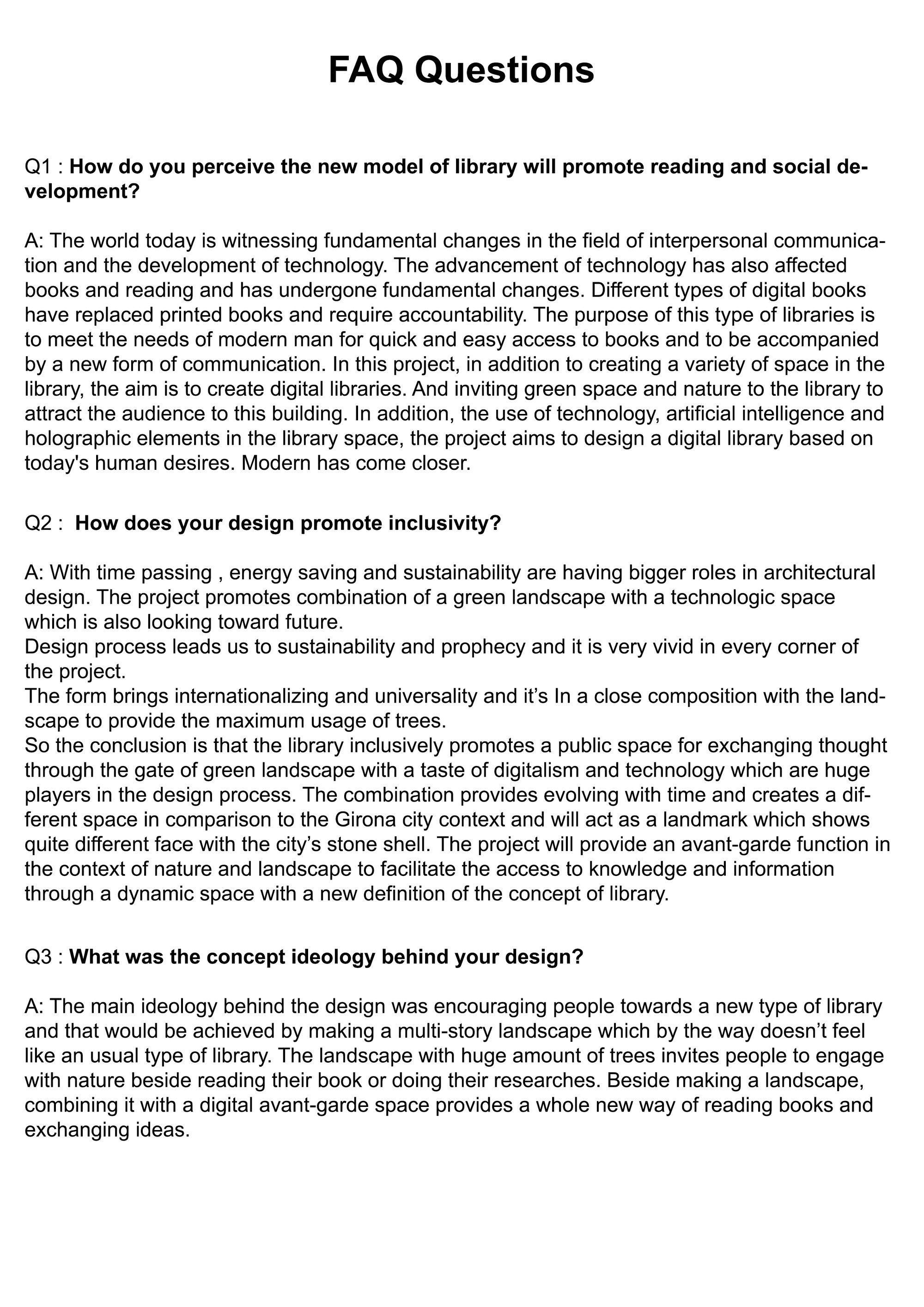 FAQ Questions 1