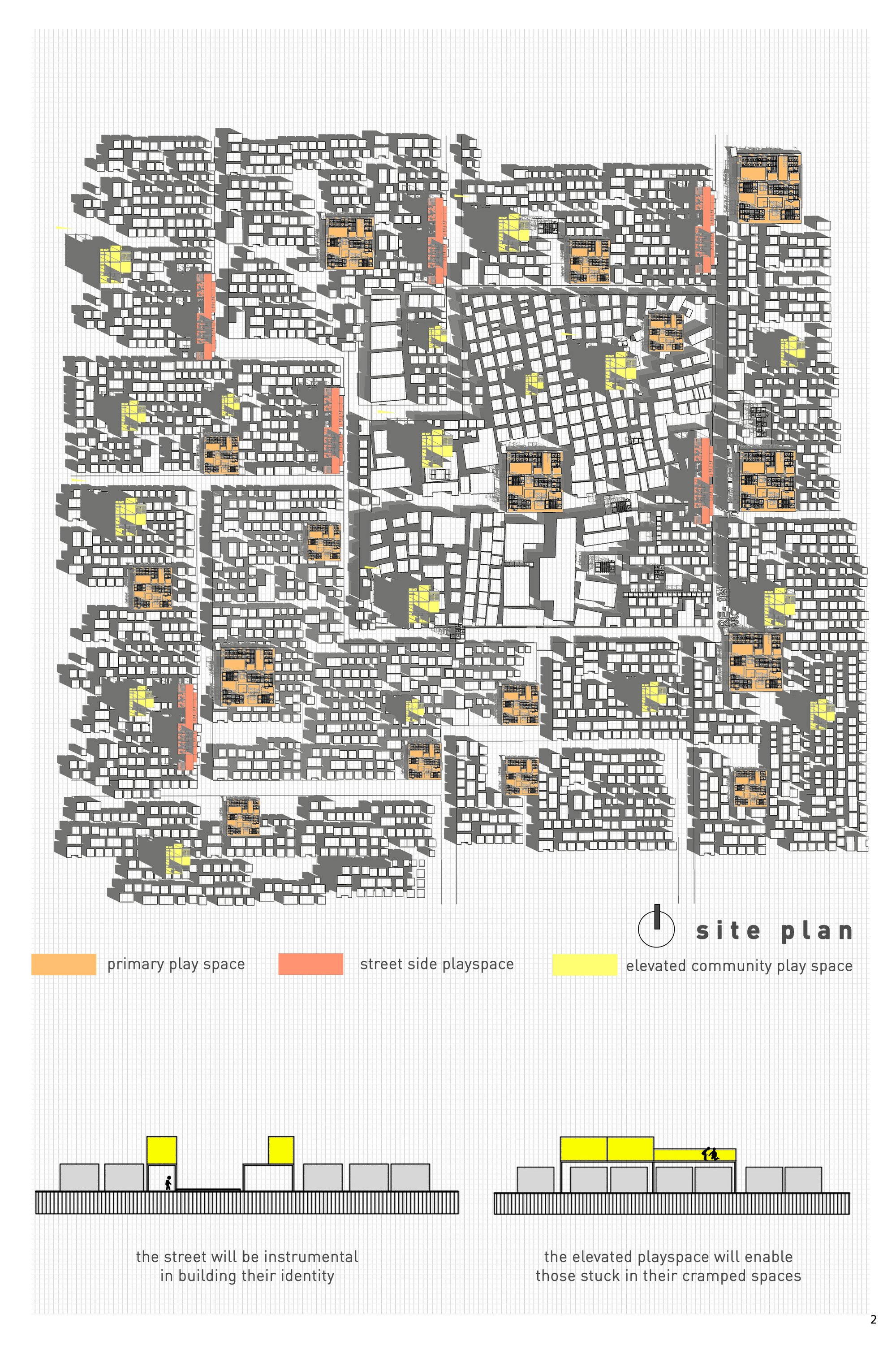 Site plan and Conceptual section