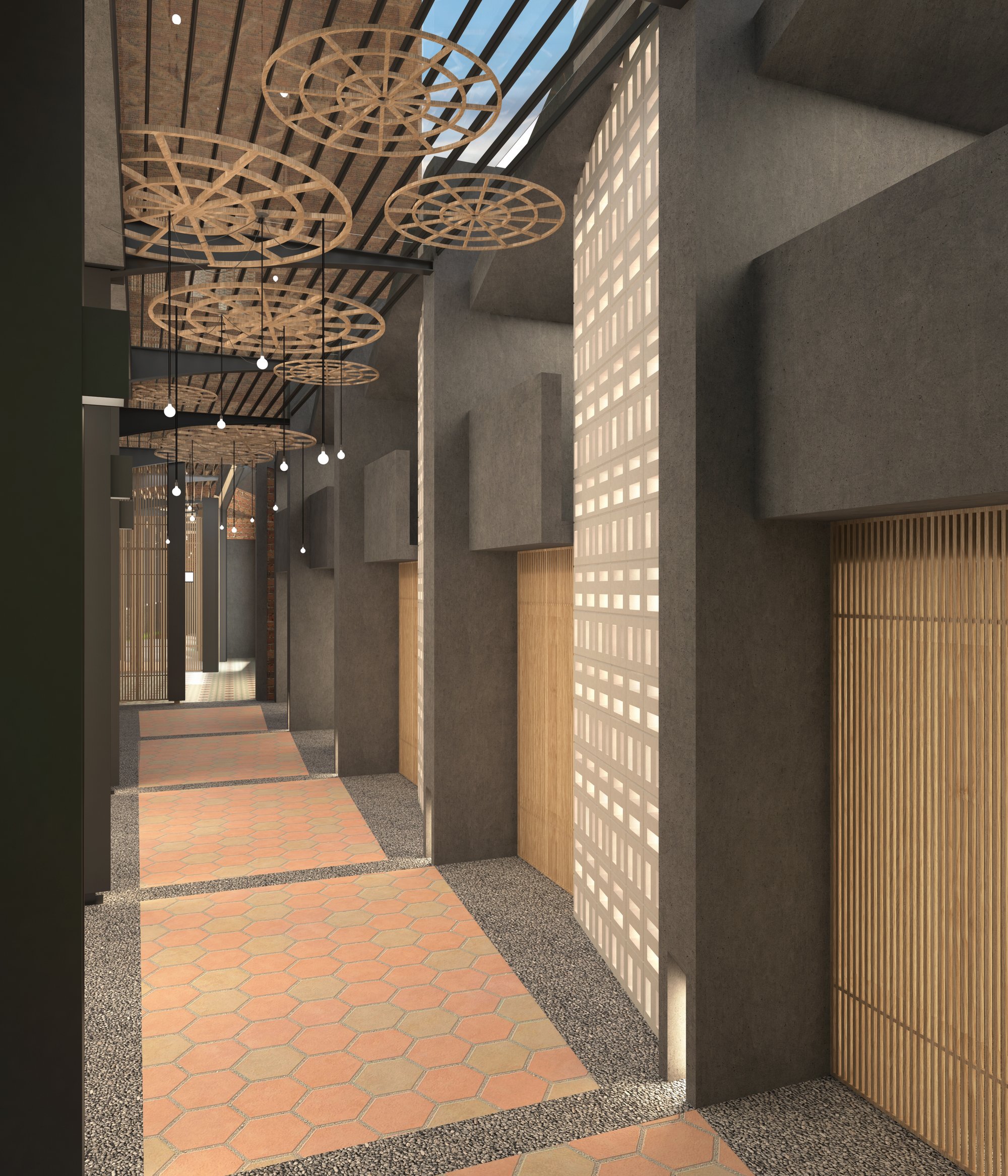 Alley to guest suites