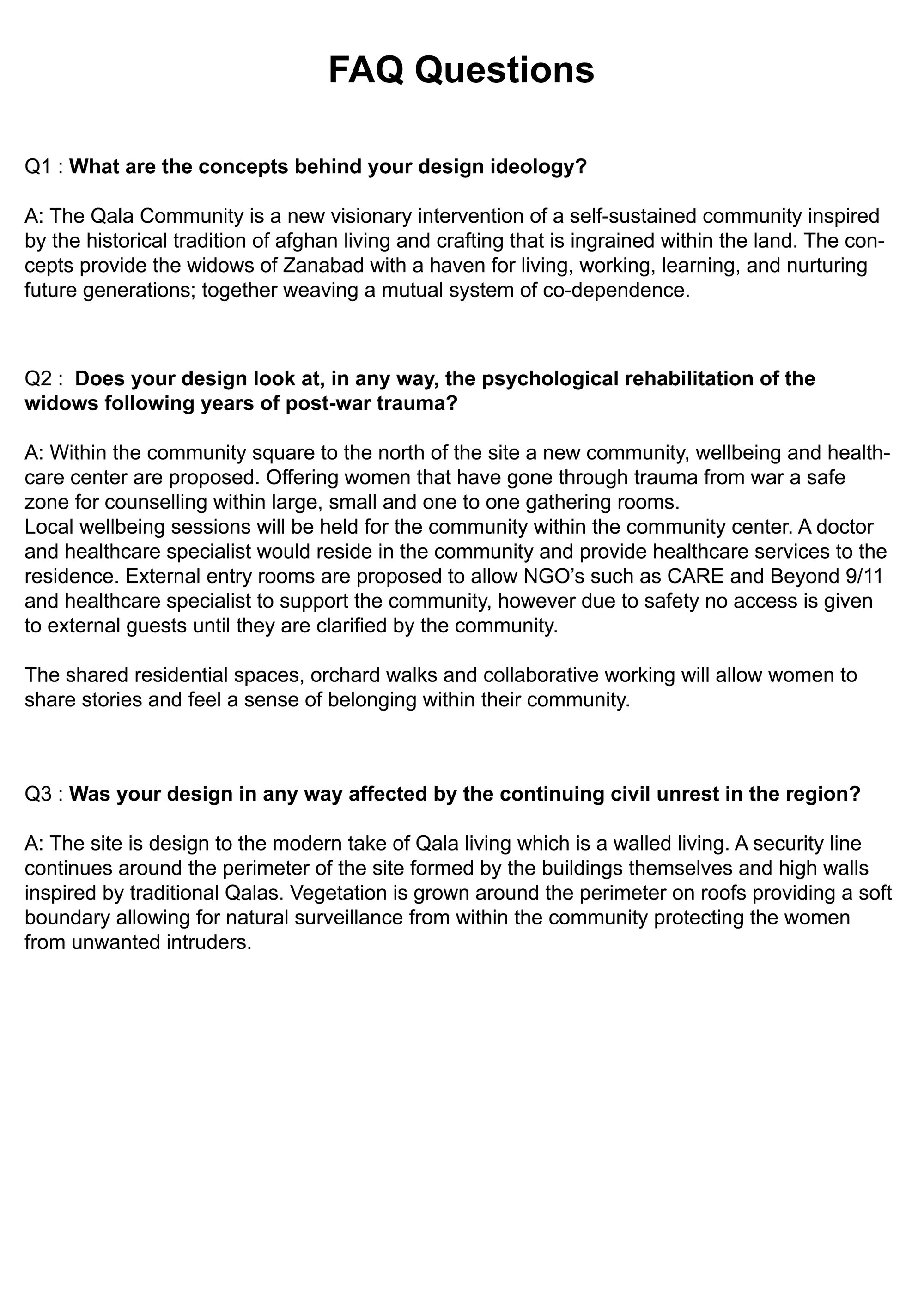 FAQ Sheet 1