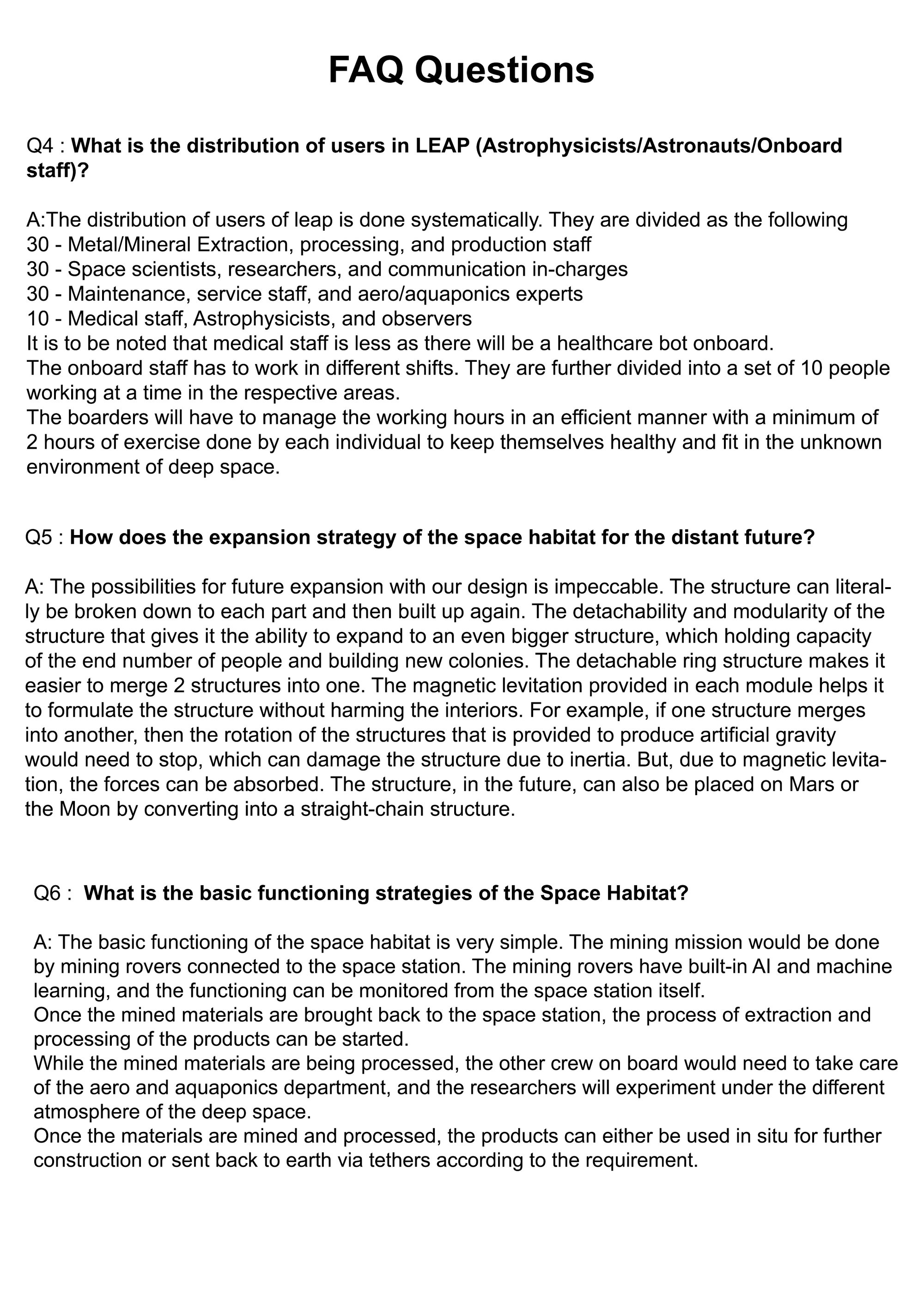 FAQ sheet 2