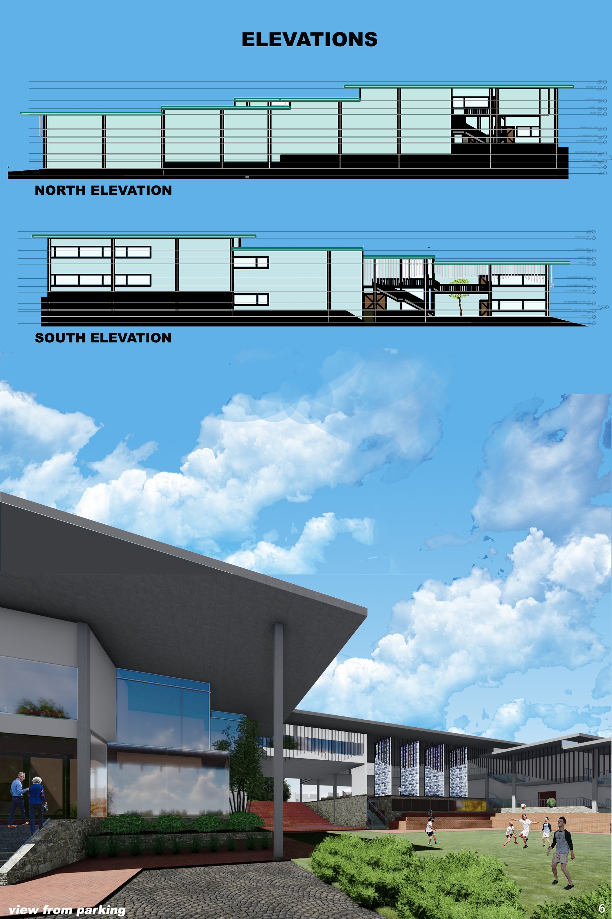 NORTH AND SOUTH ELEVATION