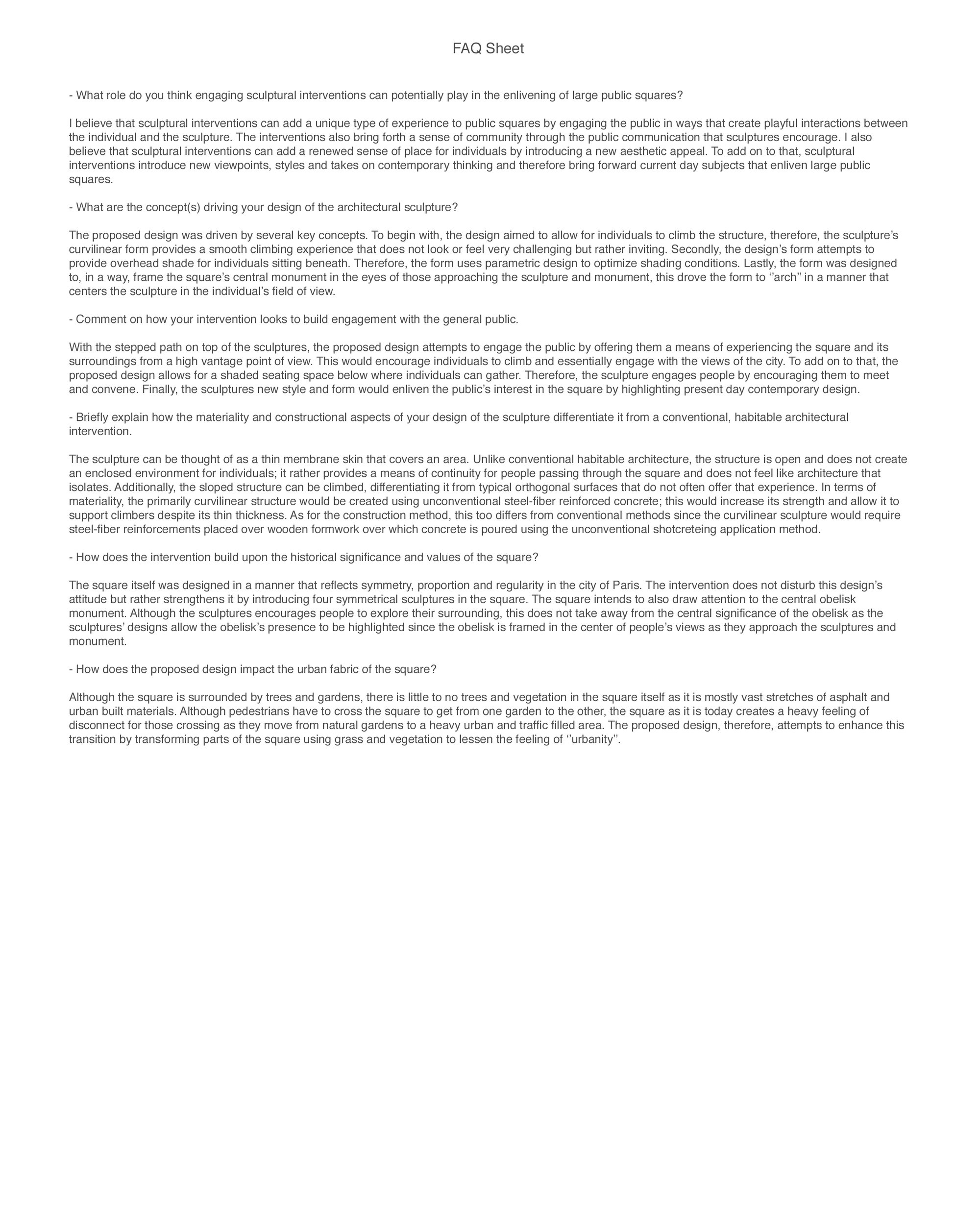FAQ Sheet