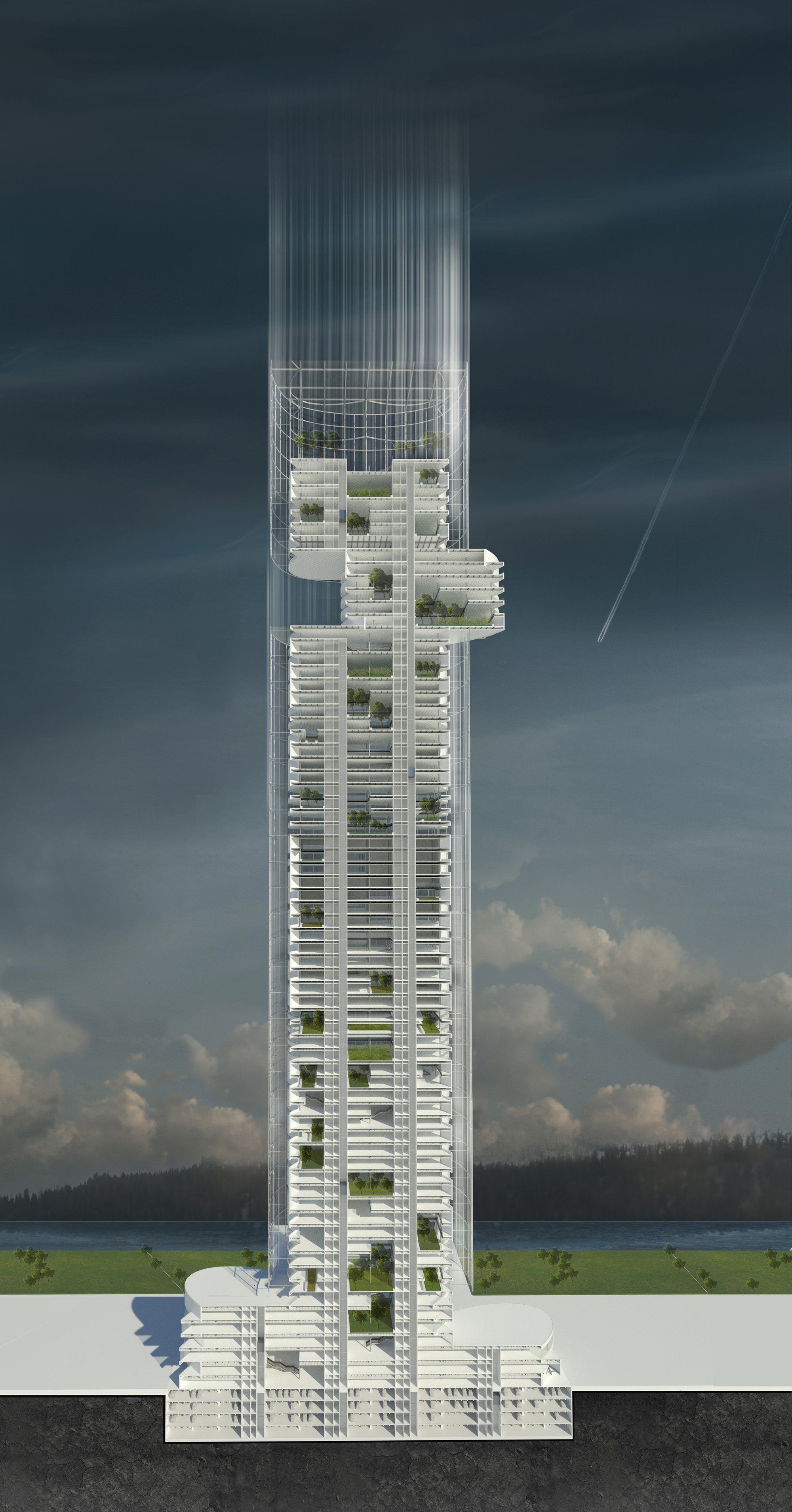 3D Section Skyscraper
