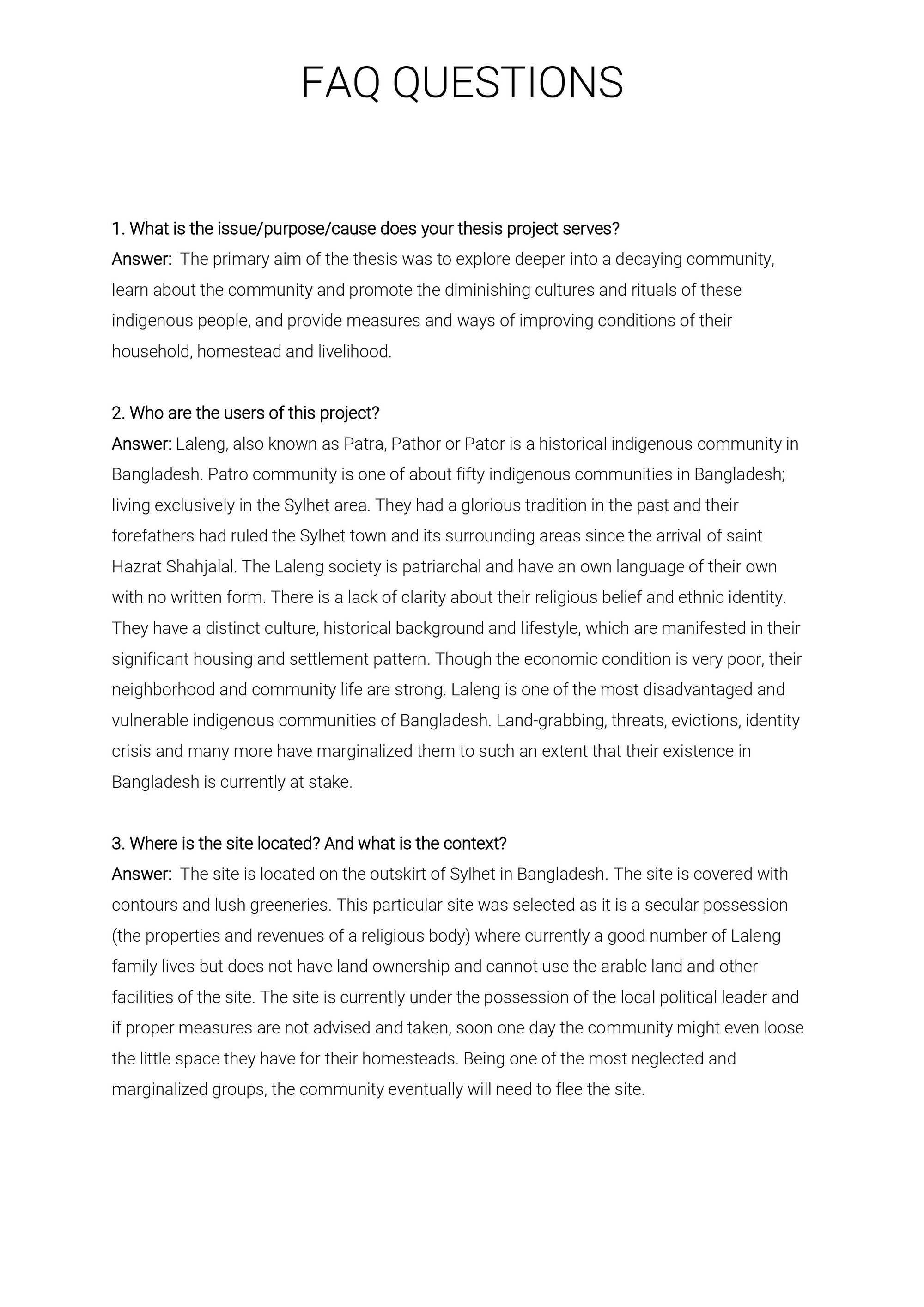 FAQ 1