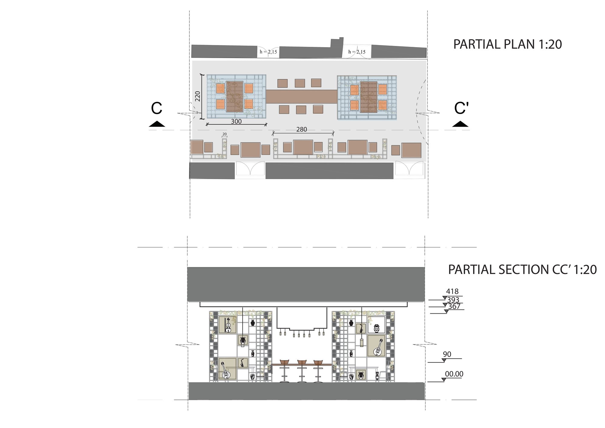 partial section-plan