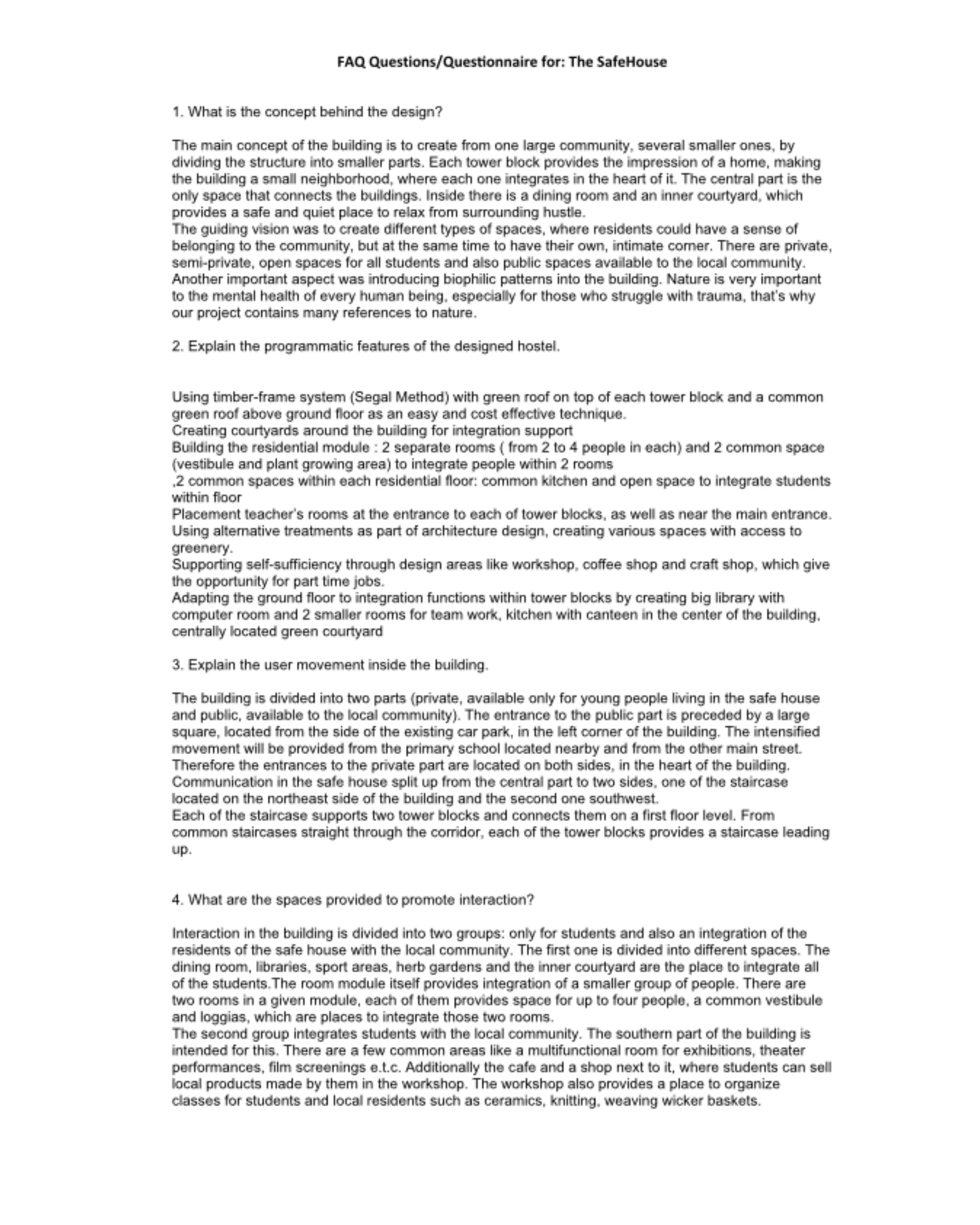FAQ Questionnaire
