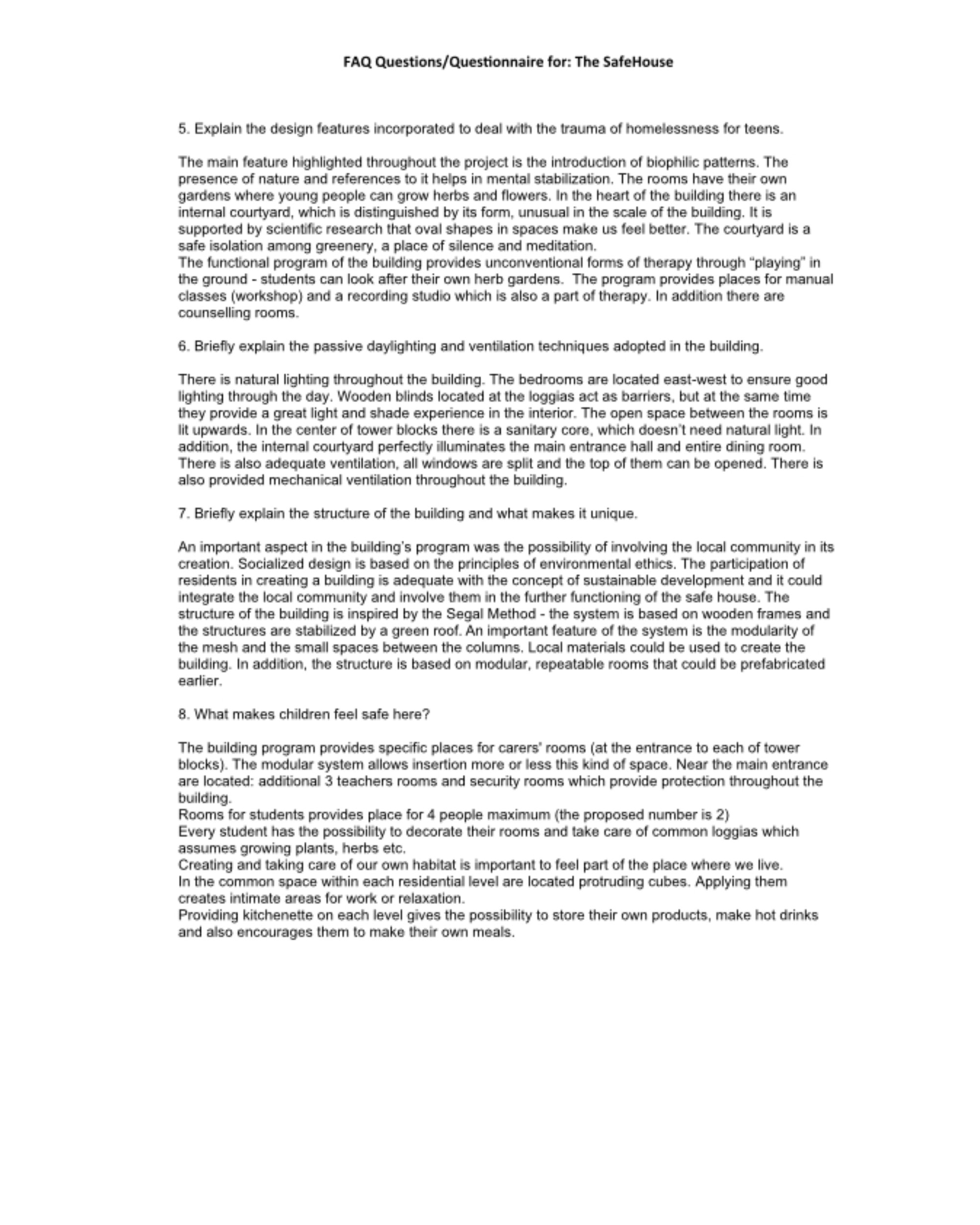 FAQ Questionnaire