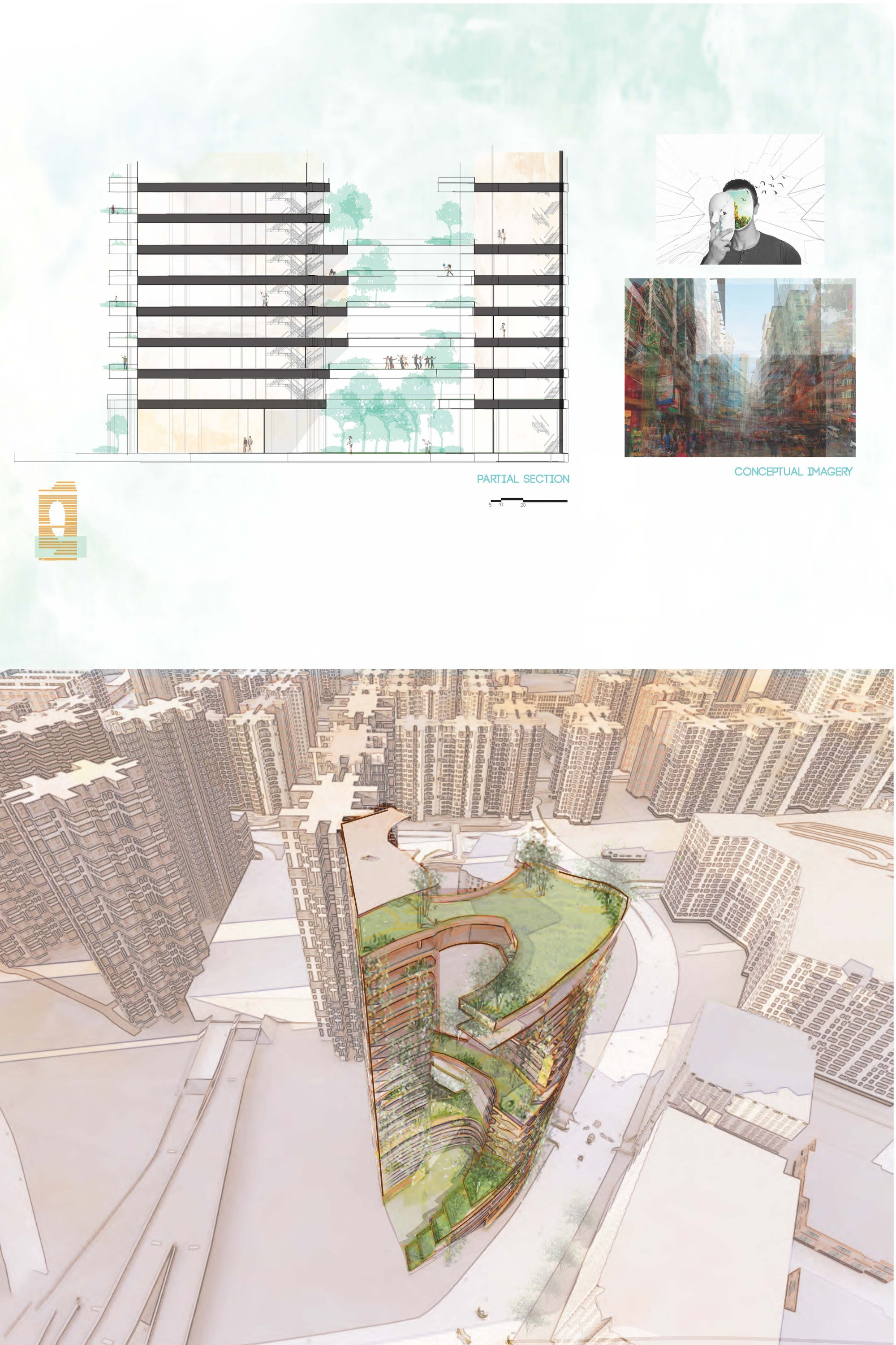 Section and Exterior Render