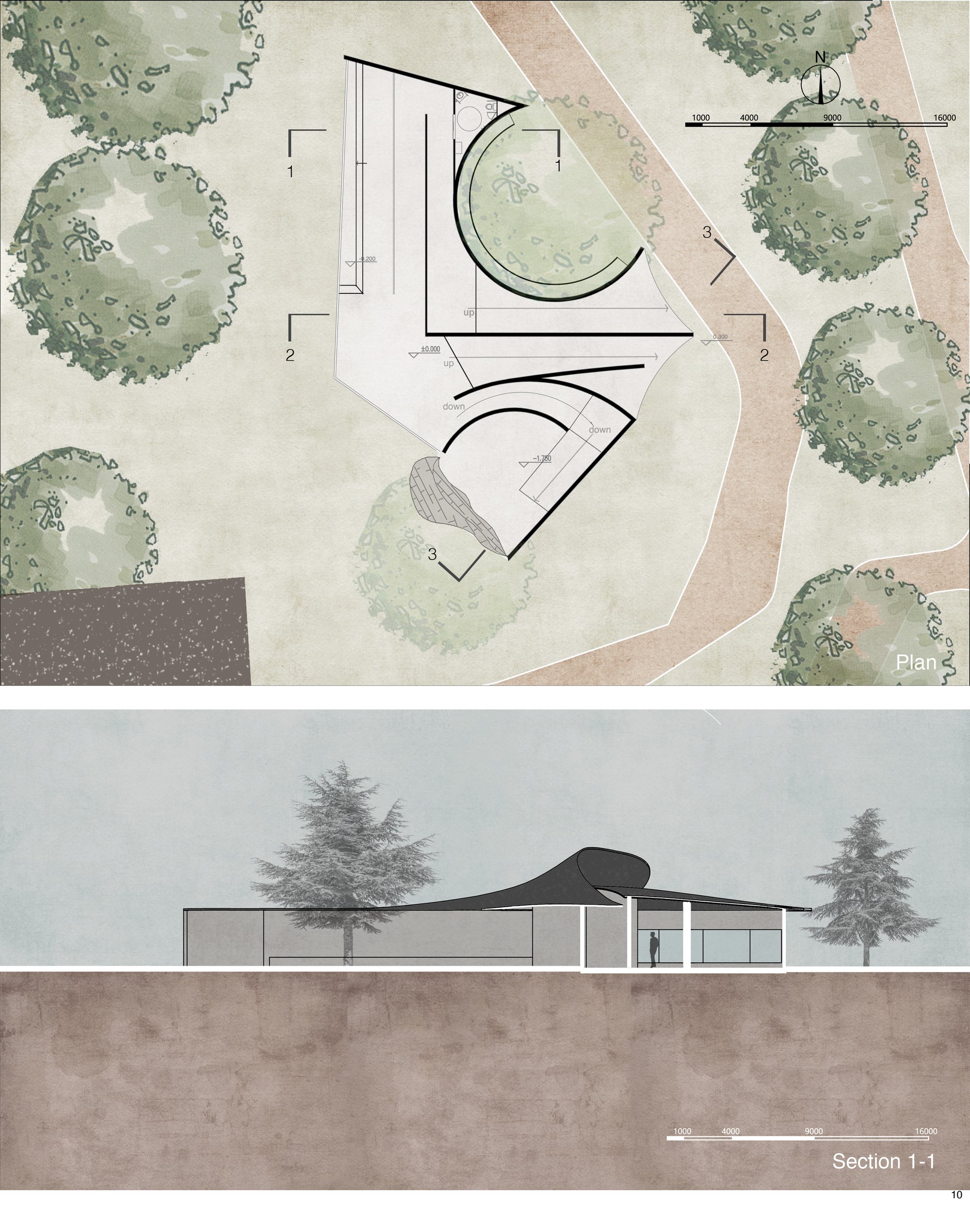 10 - plan & section