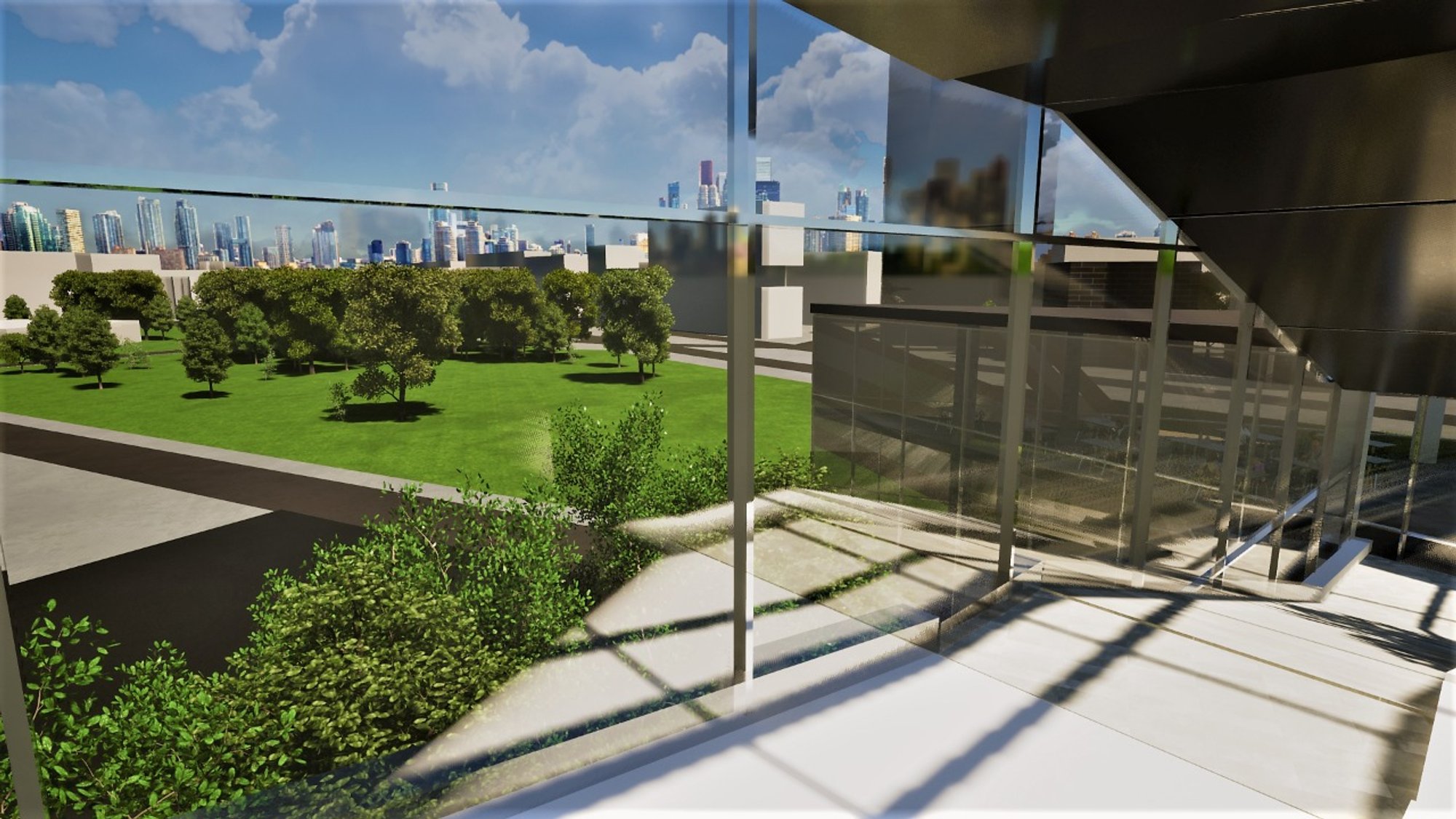 An interior  3D view of the ramp.