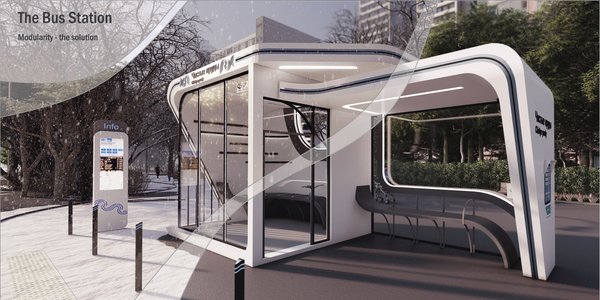 Network of modular bus stops