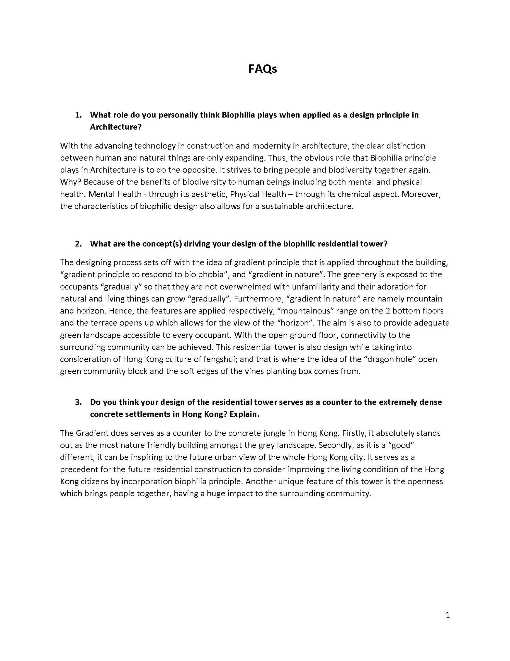 FAQs 1