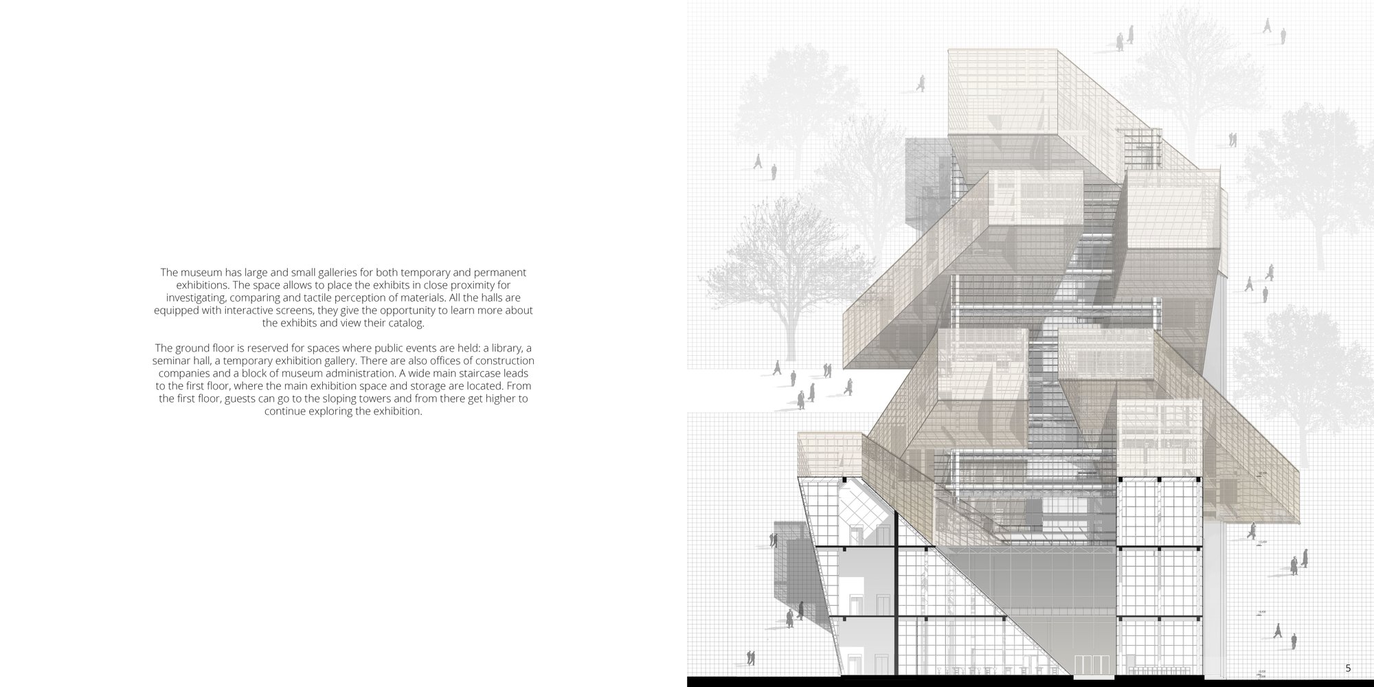 3D interior and exterior space