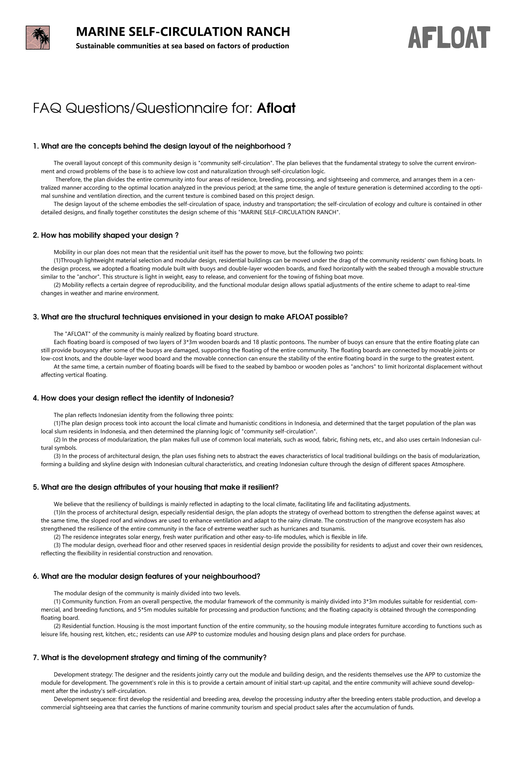 AFLOAT-Marine Self-Circulation Ranch-FAQ
