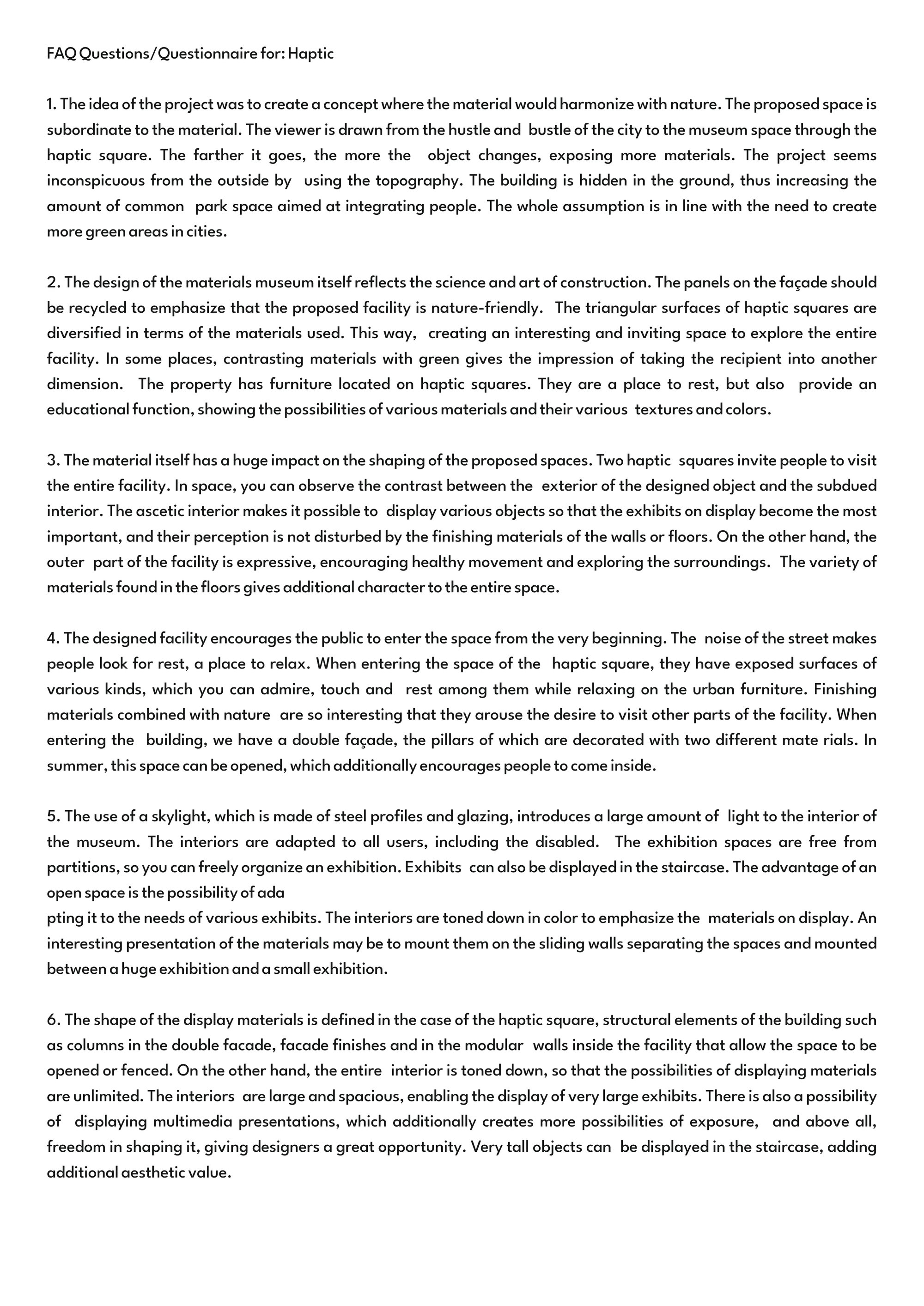 Haptic FAQ