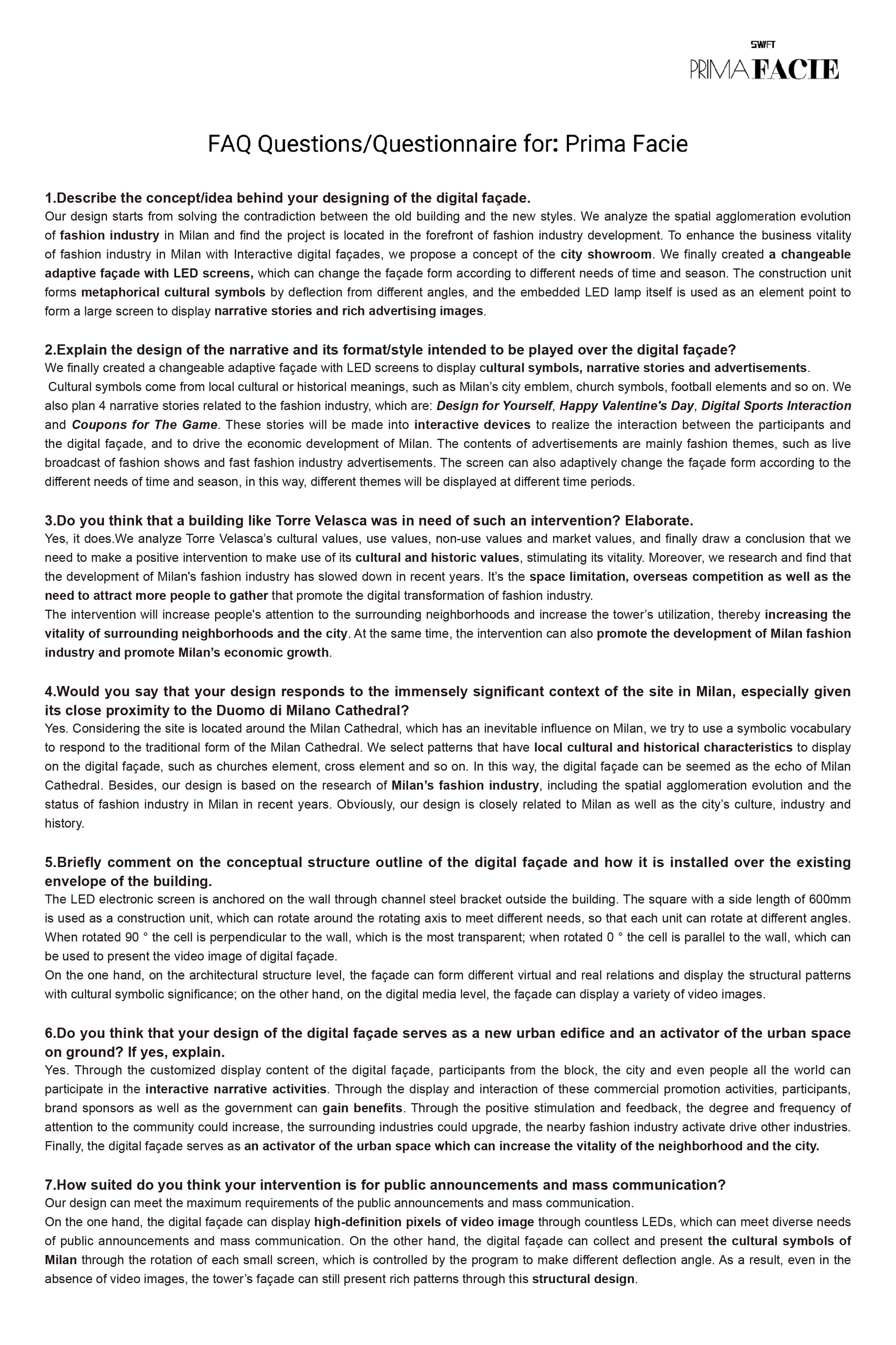 FAQ Questions for: Prima Facie