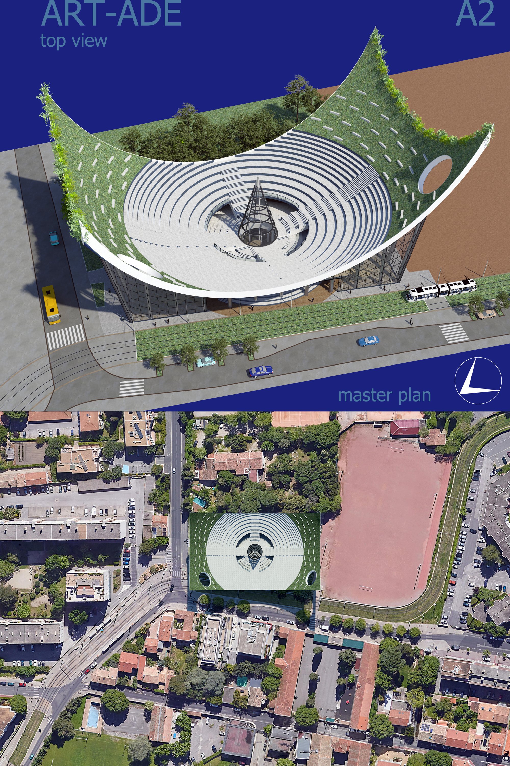 top view, master plan