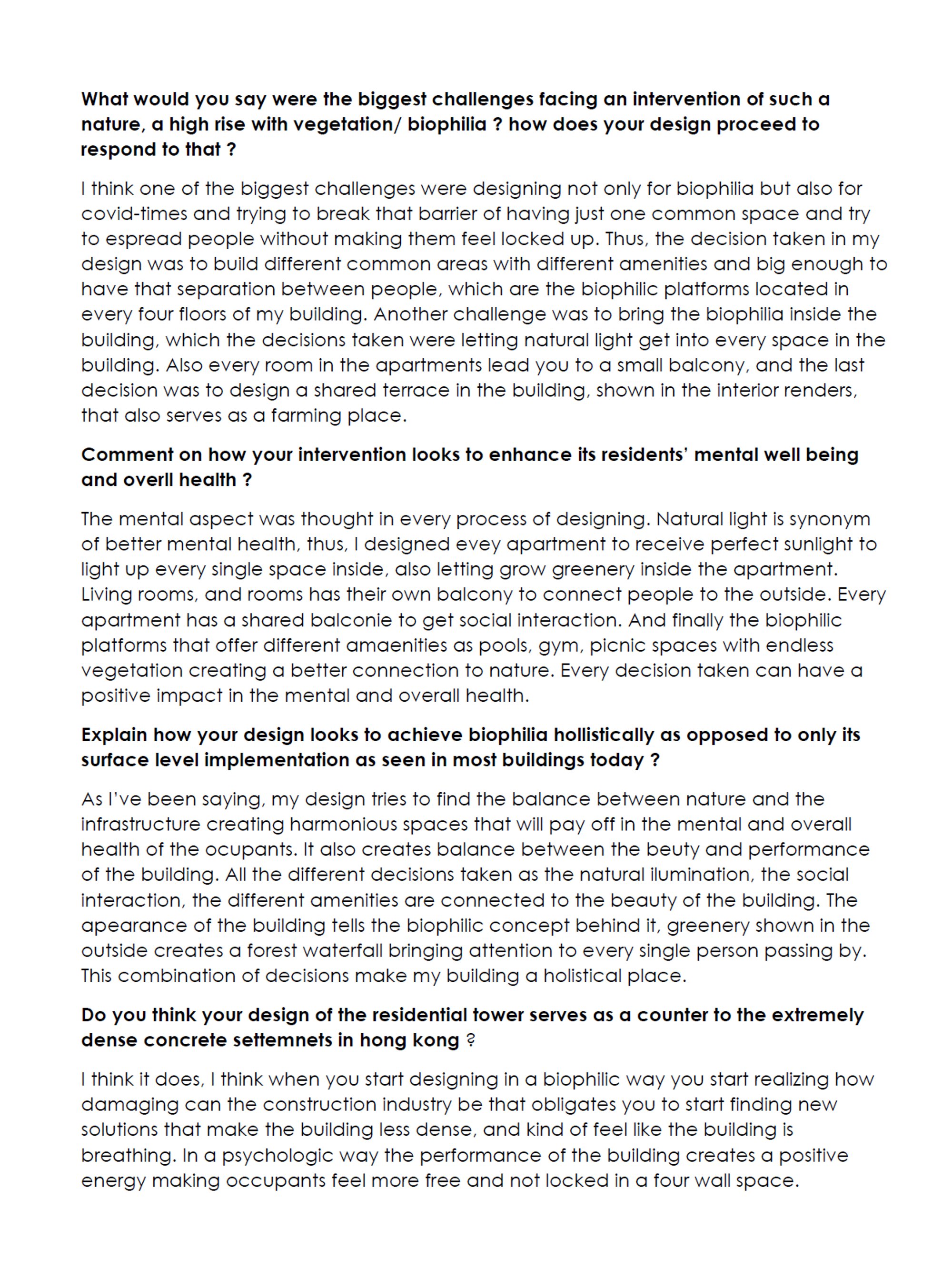 Second question page