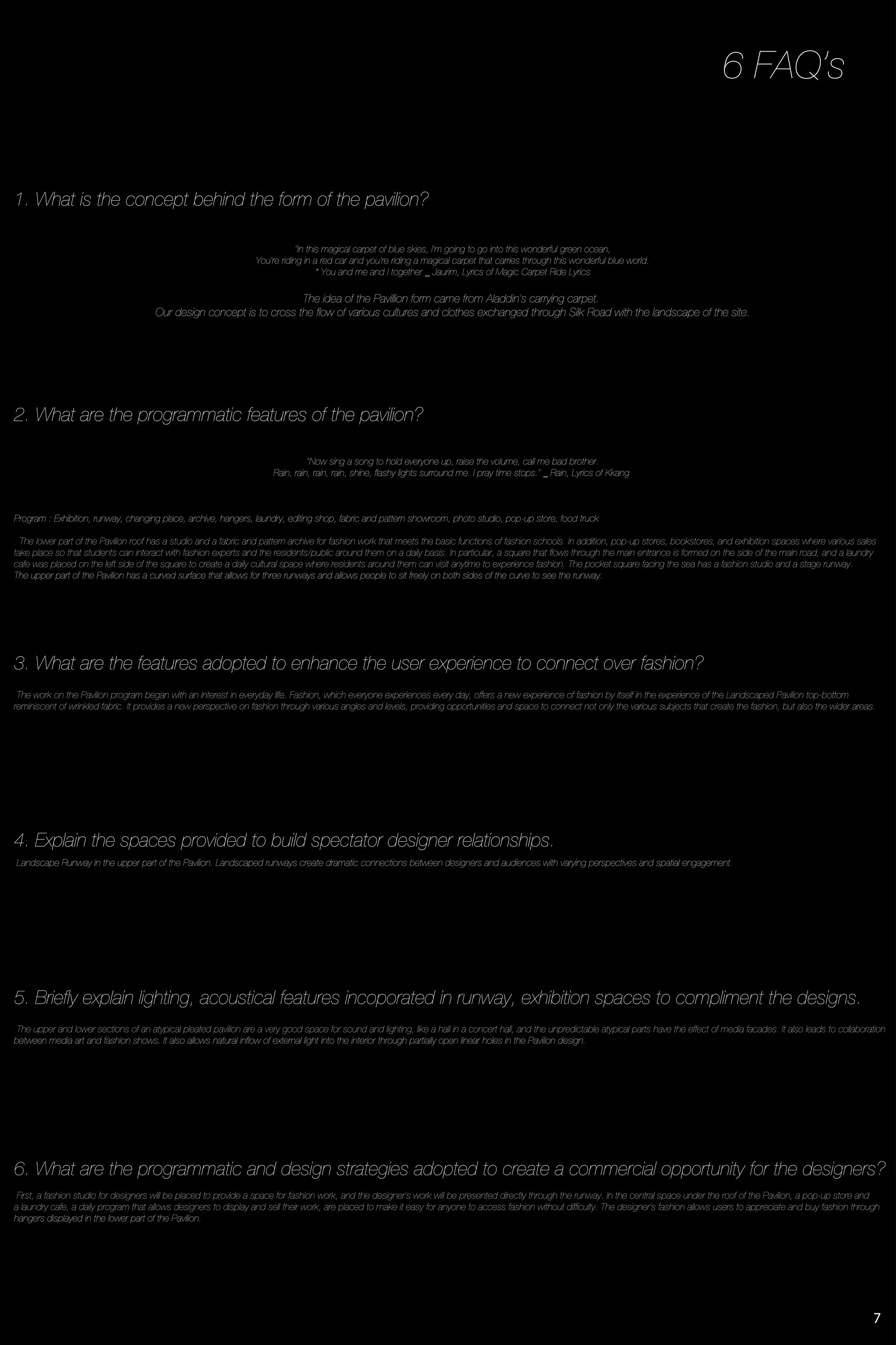 7. 6 FAQ's