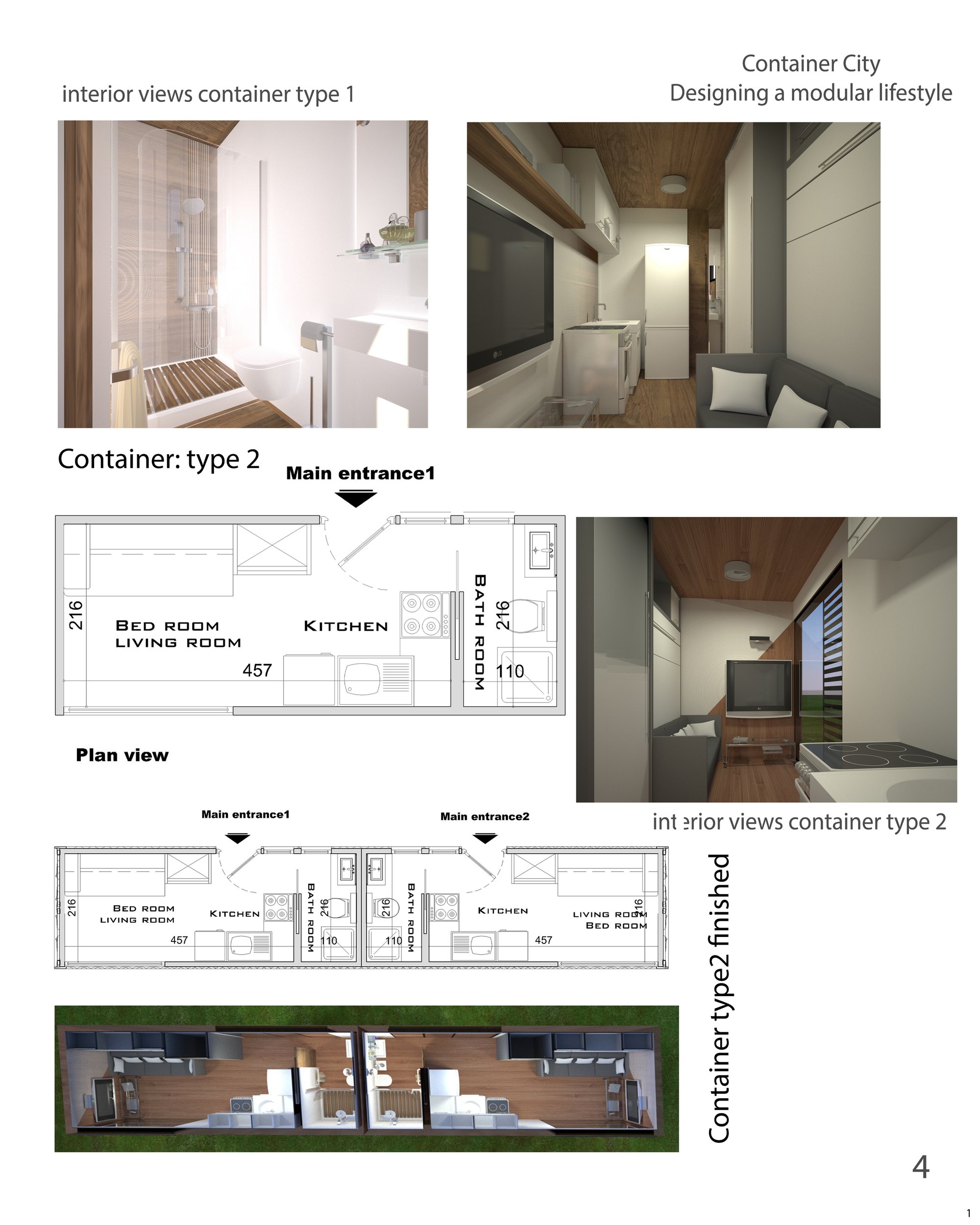 int. views C. type1+ plan and int. views C. type 2