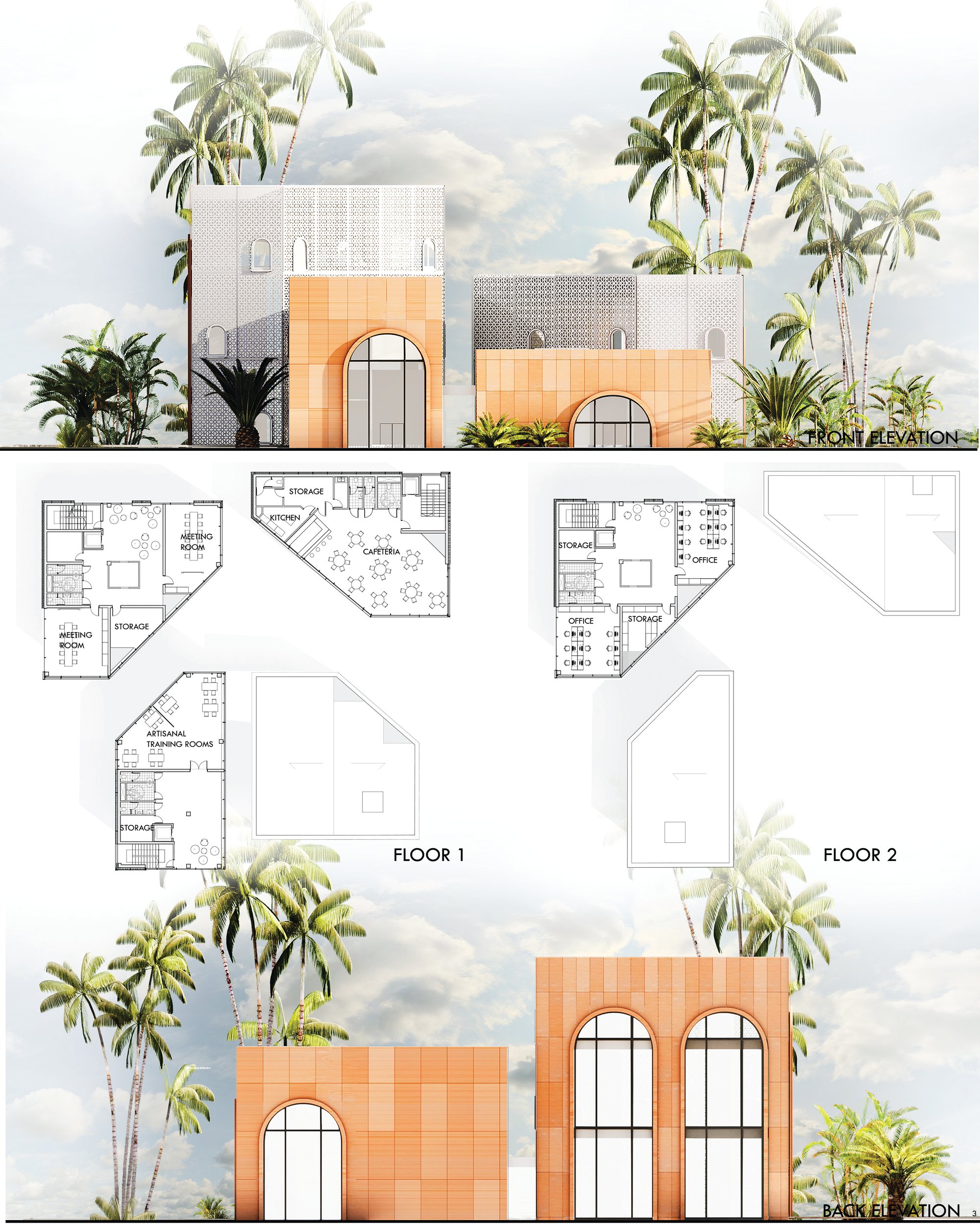 Elevations and floor plans