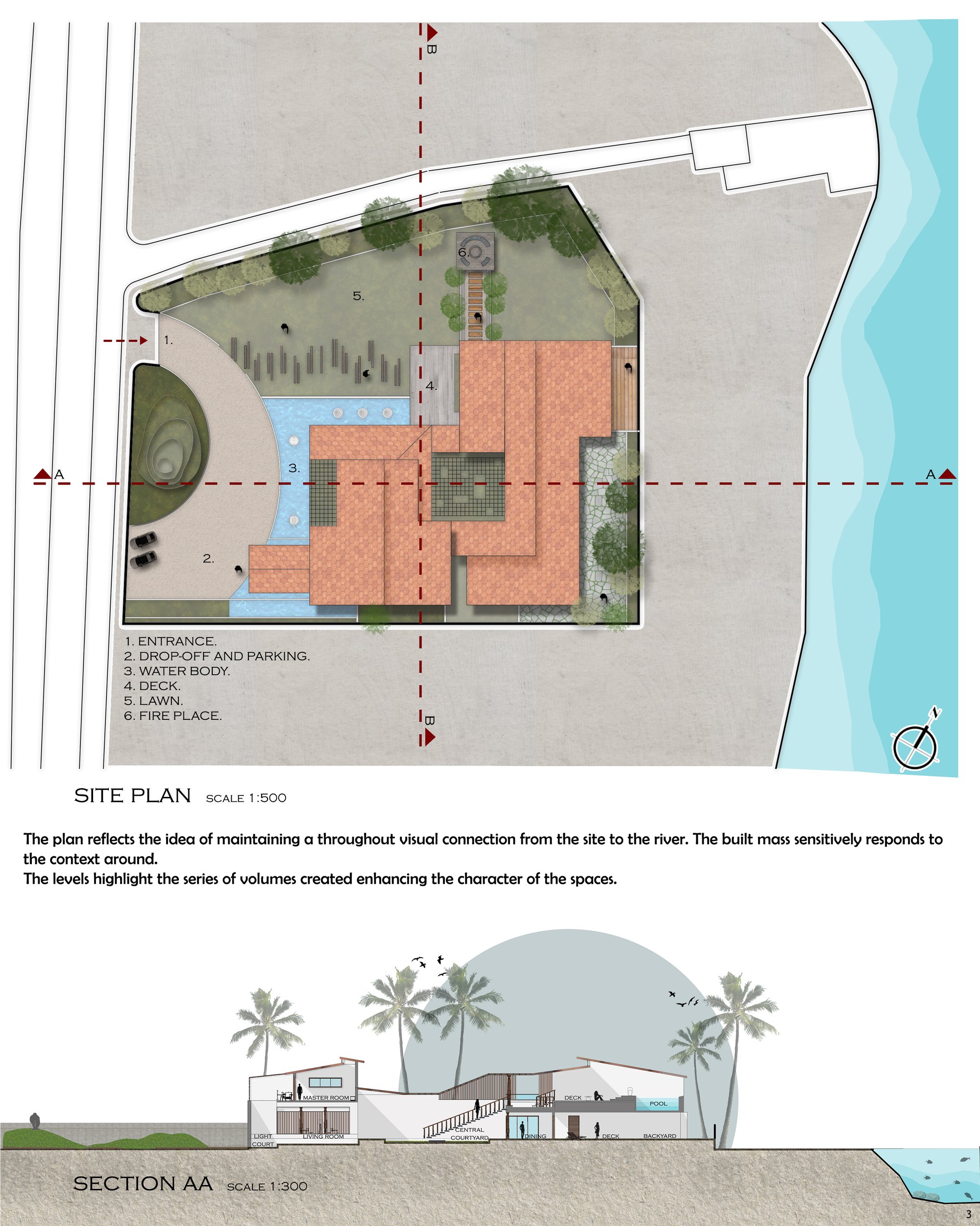 Site Plan and Section