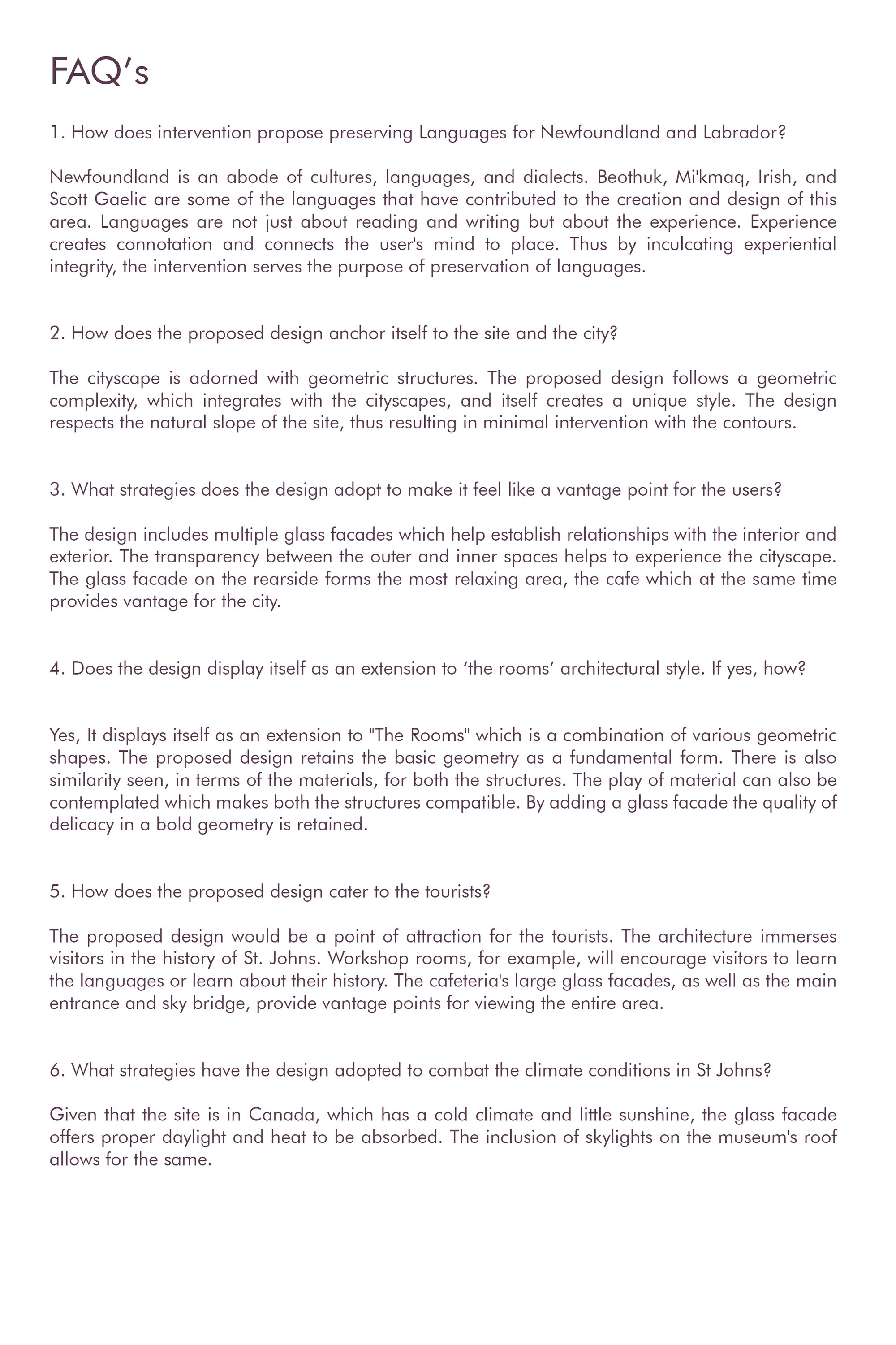 FAQ's