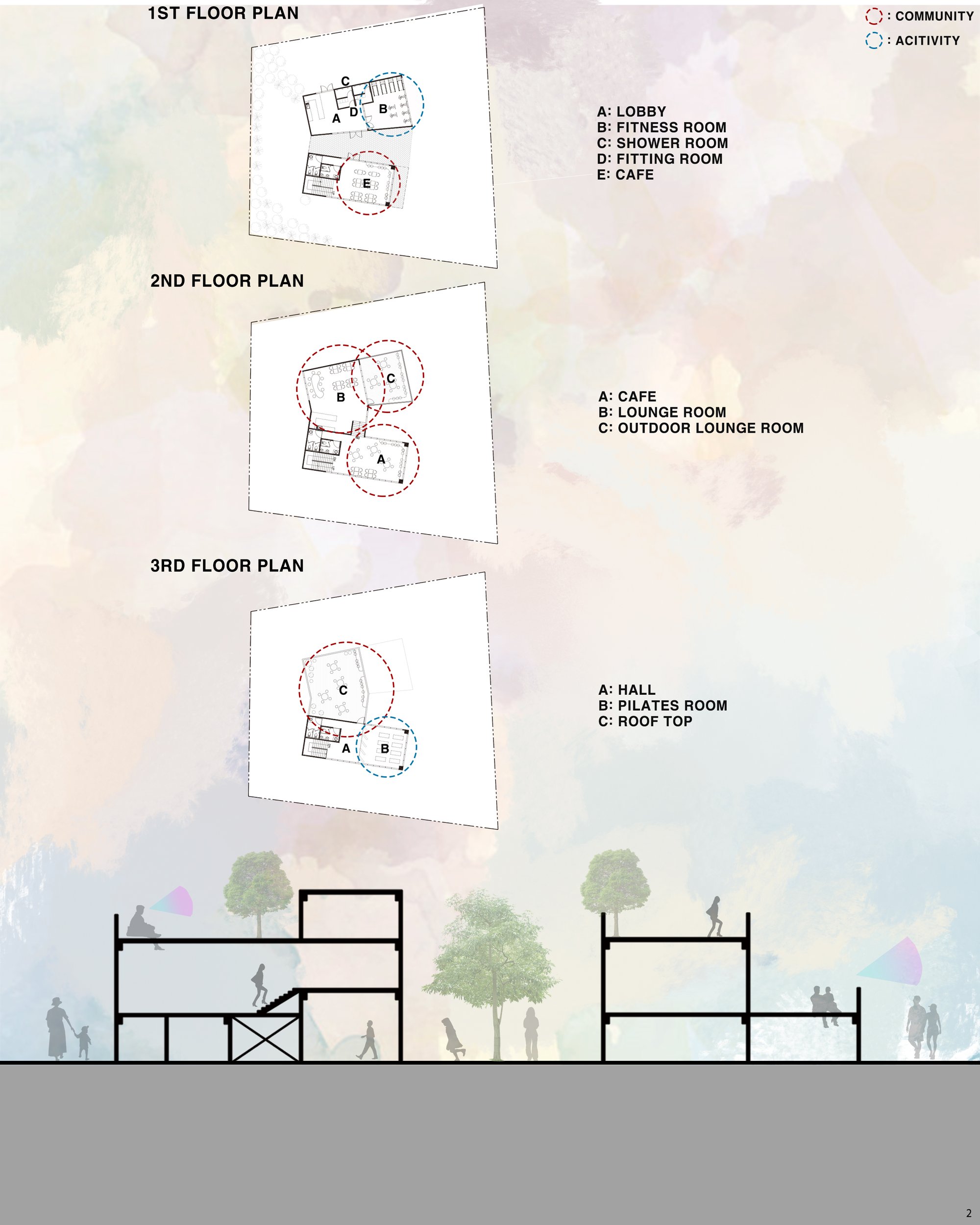 FLOOR PLAN, SECTION PLAN