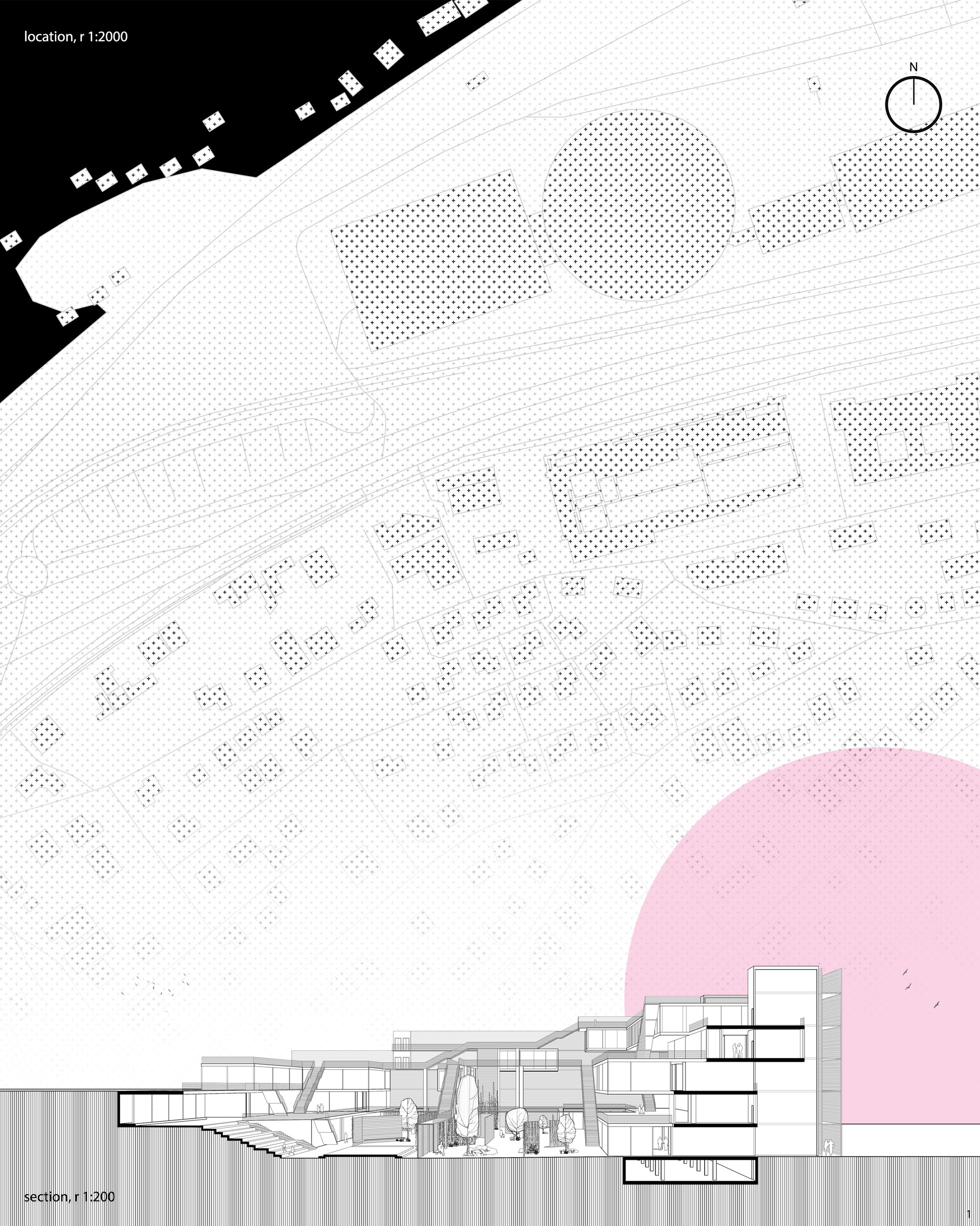 / location and section in perspective