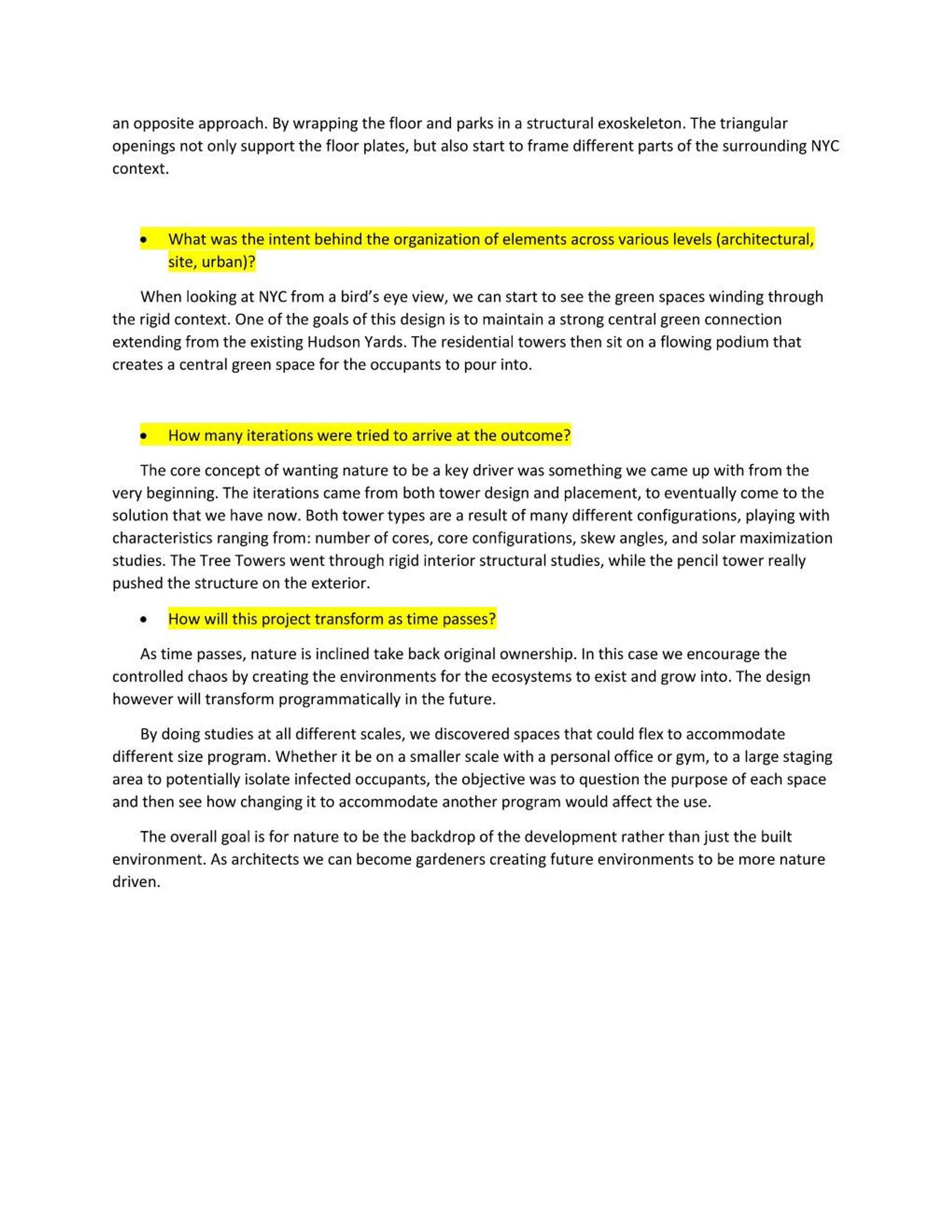HUDSON FOREST FAQs