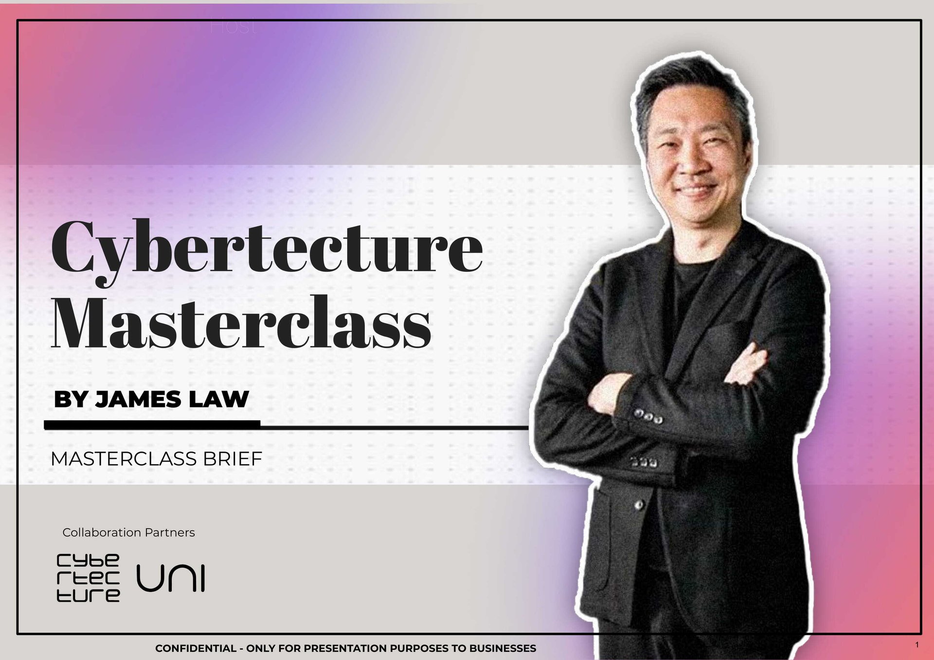 Cybertecture Masterclass Early Registration cover