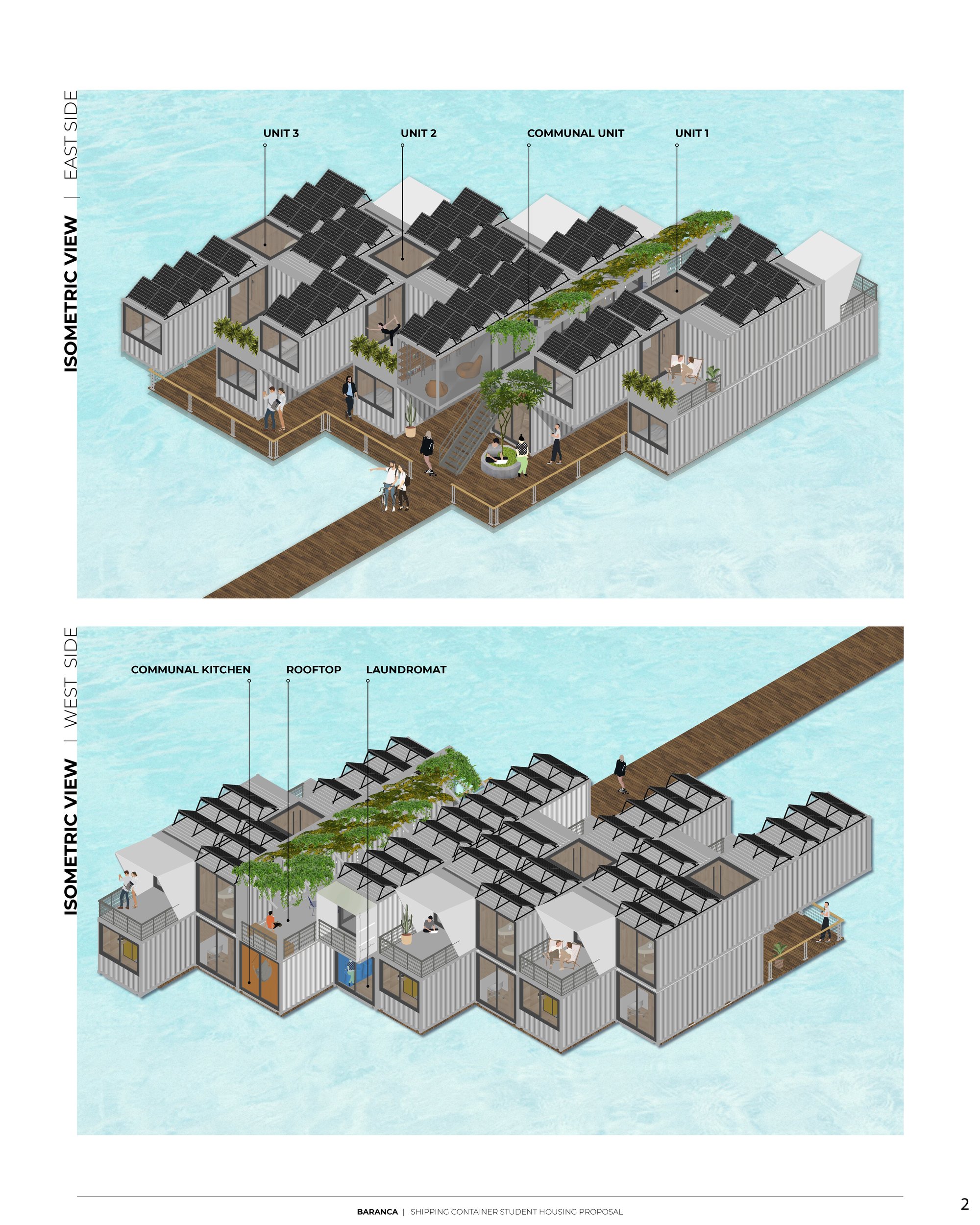 2. Isometric View - East Side, West Side