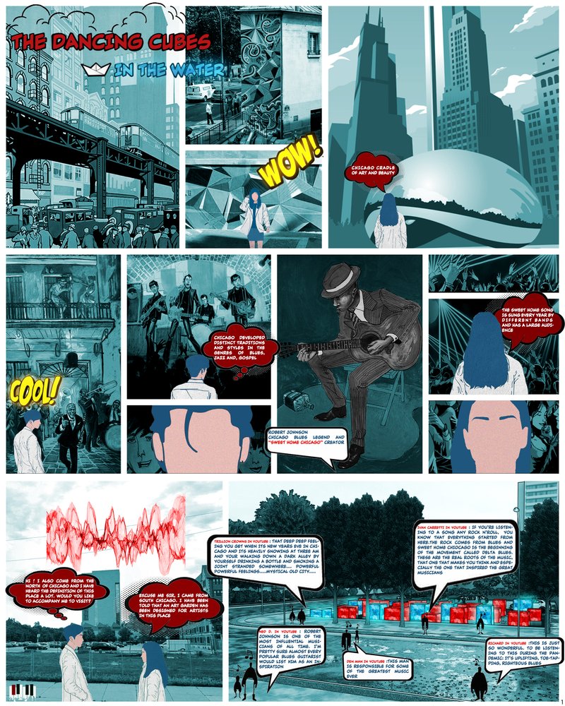 The Dancing Cubes in the Water 