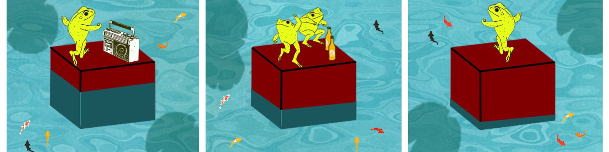 The Dancing Cubes in the Water 