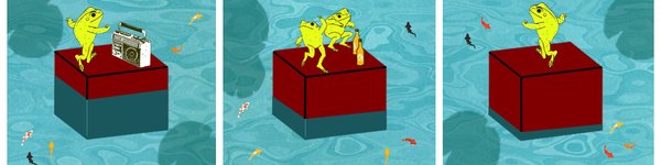 The Dancing Cubes in the Water 