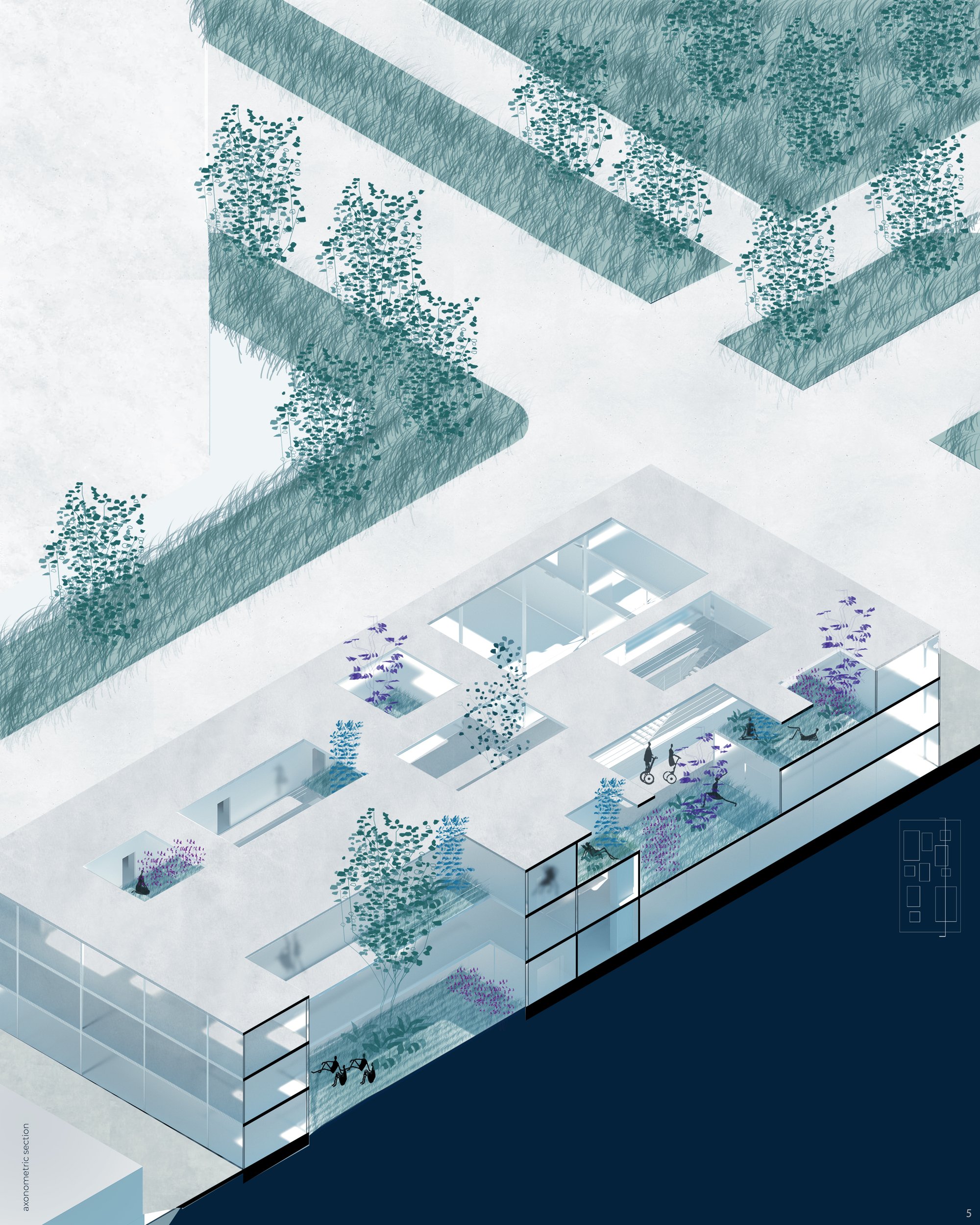 Axonometric section