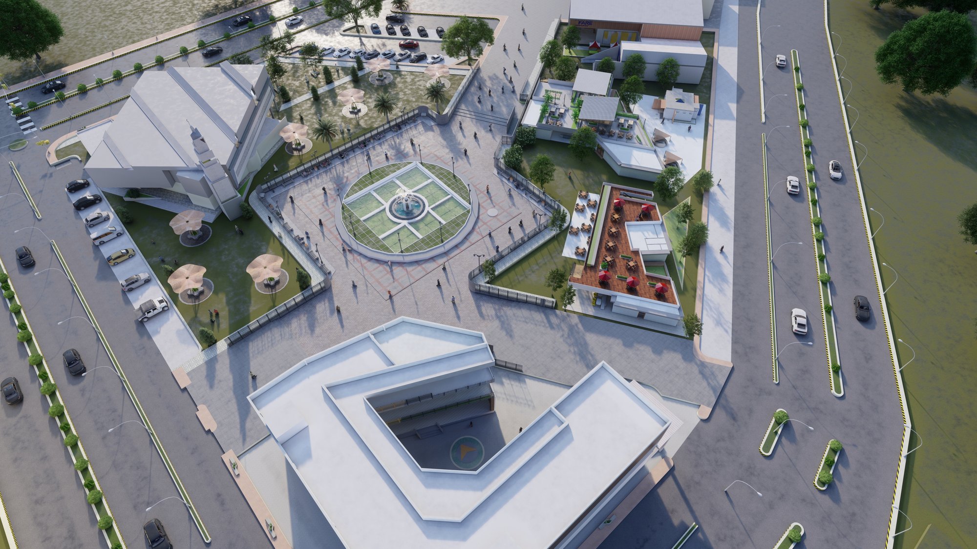 Another view of public piazza